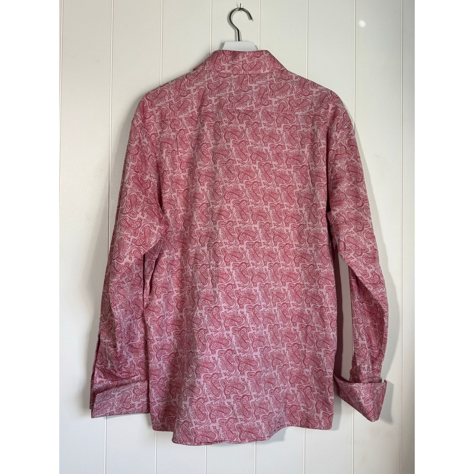 Other Steven Land Men's Paisley Button-Up Shirt 17.5 | Dressy Size US S / EU 44-46 / 1 - 2 Thumbnail