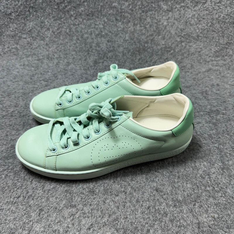 Gucci Gucci Ace Leather Lace-Up Low-Top Sneakers 0079 Size US 6 / IT 36 - 1 Thumbnail