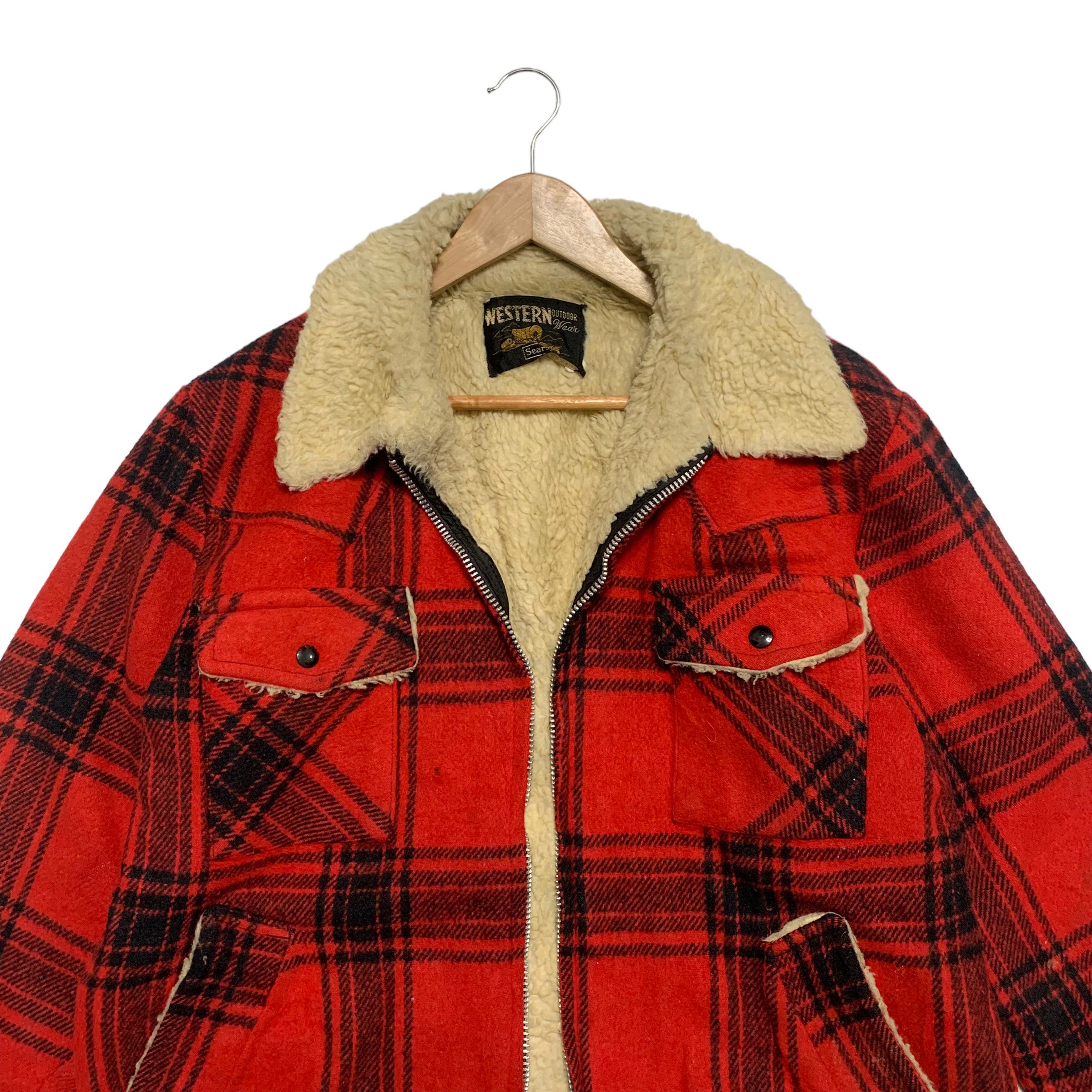 Sears Vintage 70s Sears Western Tartan Jacket Size US L / EU 52-54 / 3 - 4 Thumbnail