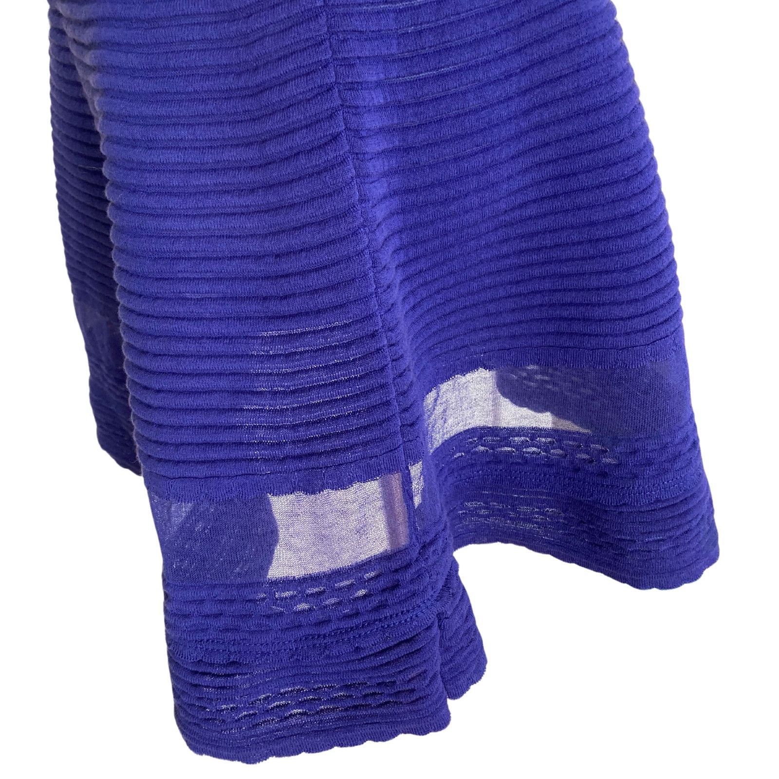 Missoni M Missoni Y2K Blue Knit Mini Dress Bodycon Flared Skirt Size XS / US 0-2 / IT 36-38 - 5 Thumbnail