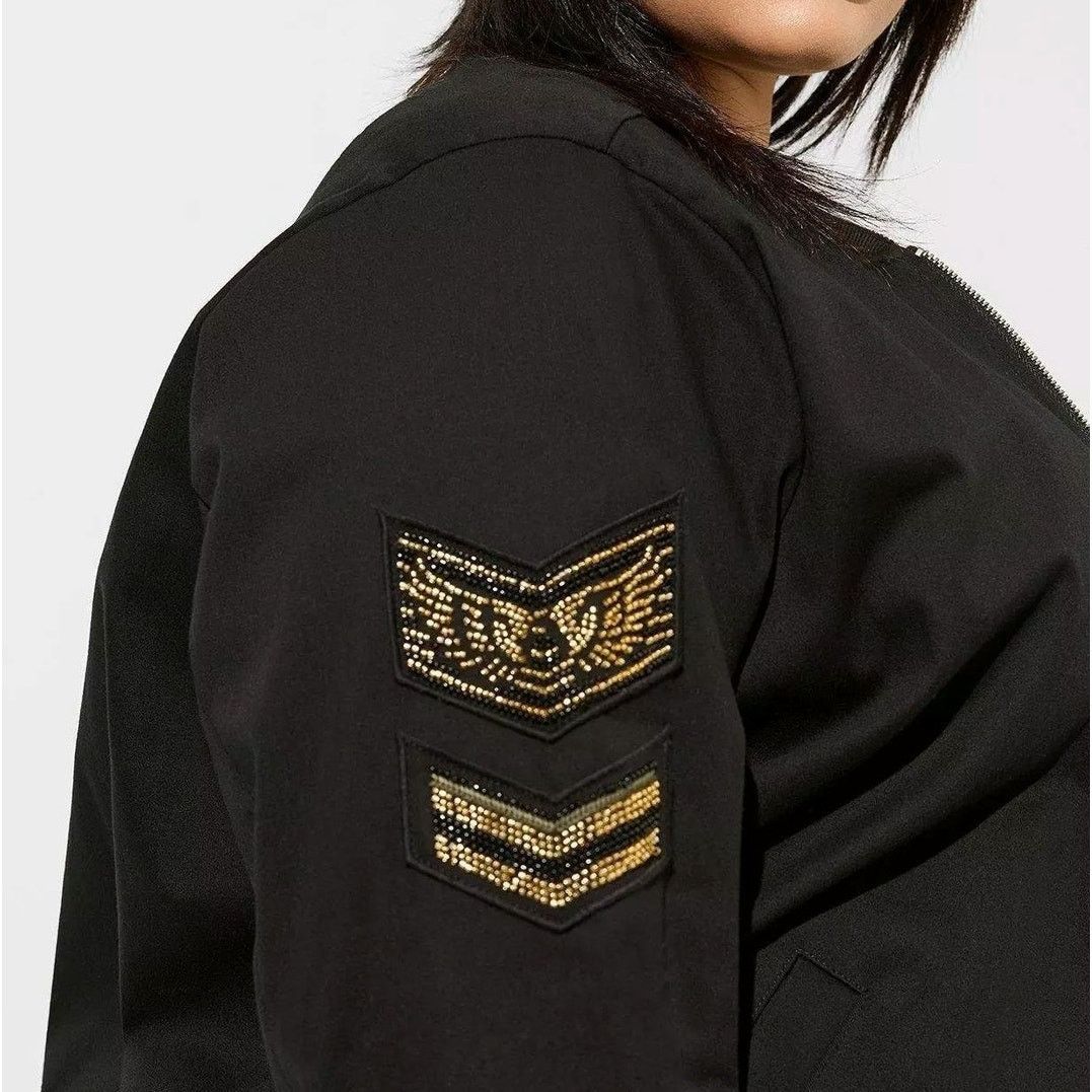 Other 2X | 18/20 Stretch Twill Zip-up Bomber Jacket | NWT Size XXL / US 16-18 / IT 52-54 - 3 Thumbnail