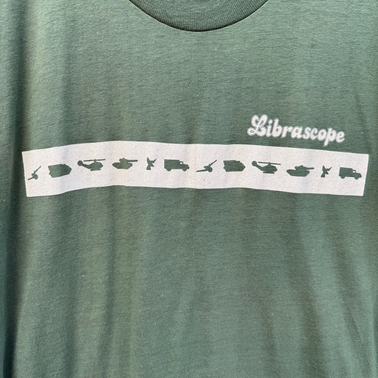 Vintage Librascope Vintage Military Tech T-Shirt Mens Small Olive Gr Size US S / EU 44-46 / 1 - 7 Thumbnail