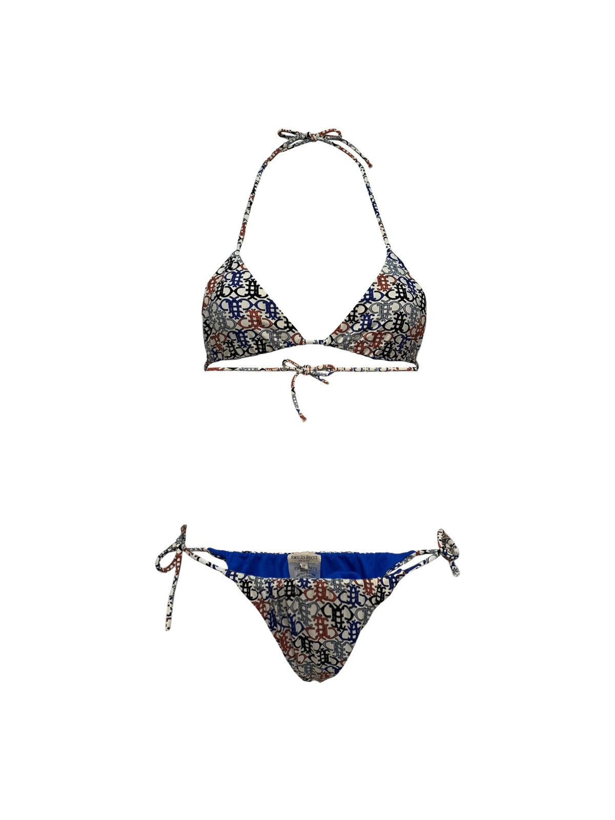 EMILIO PUCCI Resort 2017 Logo Print String Bikini