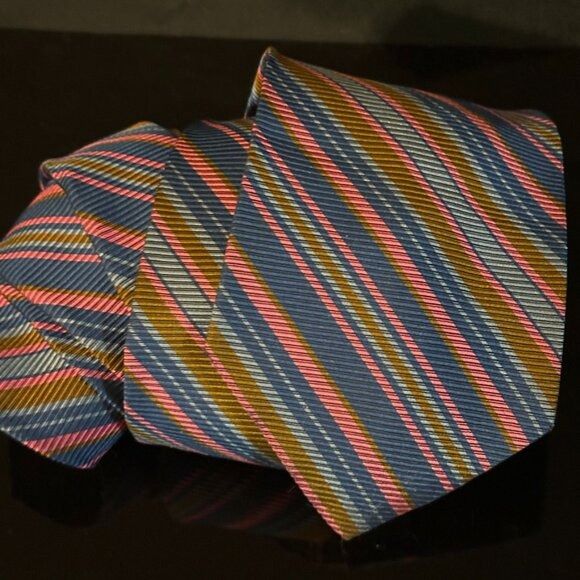 Christian Dior Monsieur × Dior Dior Mid Century Modern Neckwear Tie 100% All Silk Neon Oran Size ONE SIZE - 2 Thumbnail