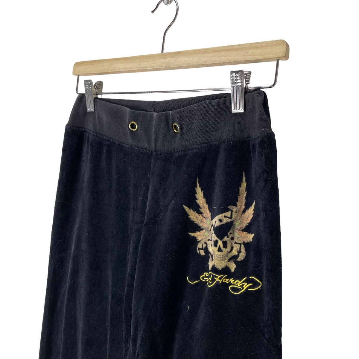 Ed Hardy 🌟ED HARDY VELVET SKULL JOGGER PANTS Size 28" / US 6 / IT 42 - 3 Thumbnail