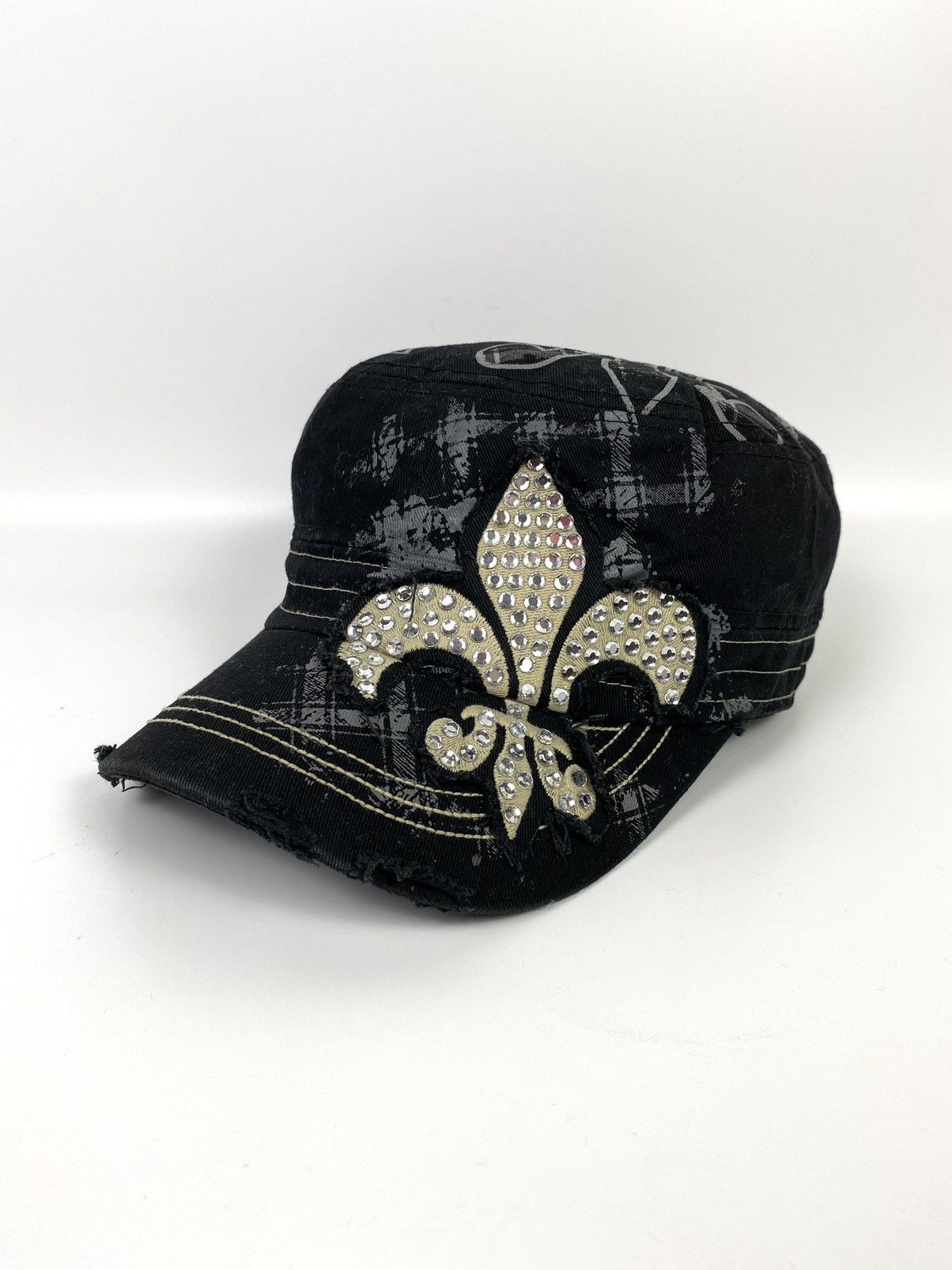 If Six Was Nine × Japanese Brand × Le Grande Bleu (L.G.B.) BINDINGOFFER💥 leader rhinestone cadet commando hat Size ONE SIZE - 1 Thumbnail