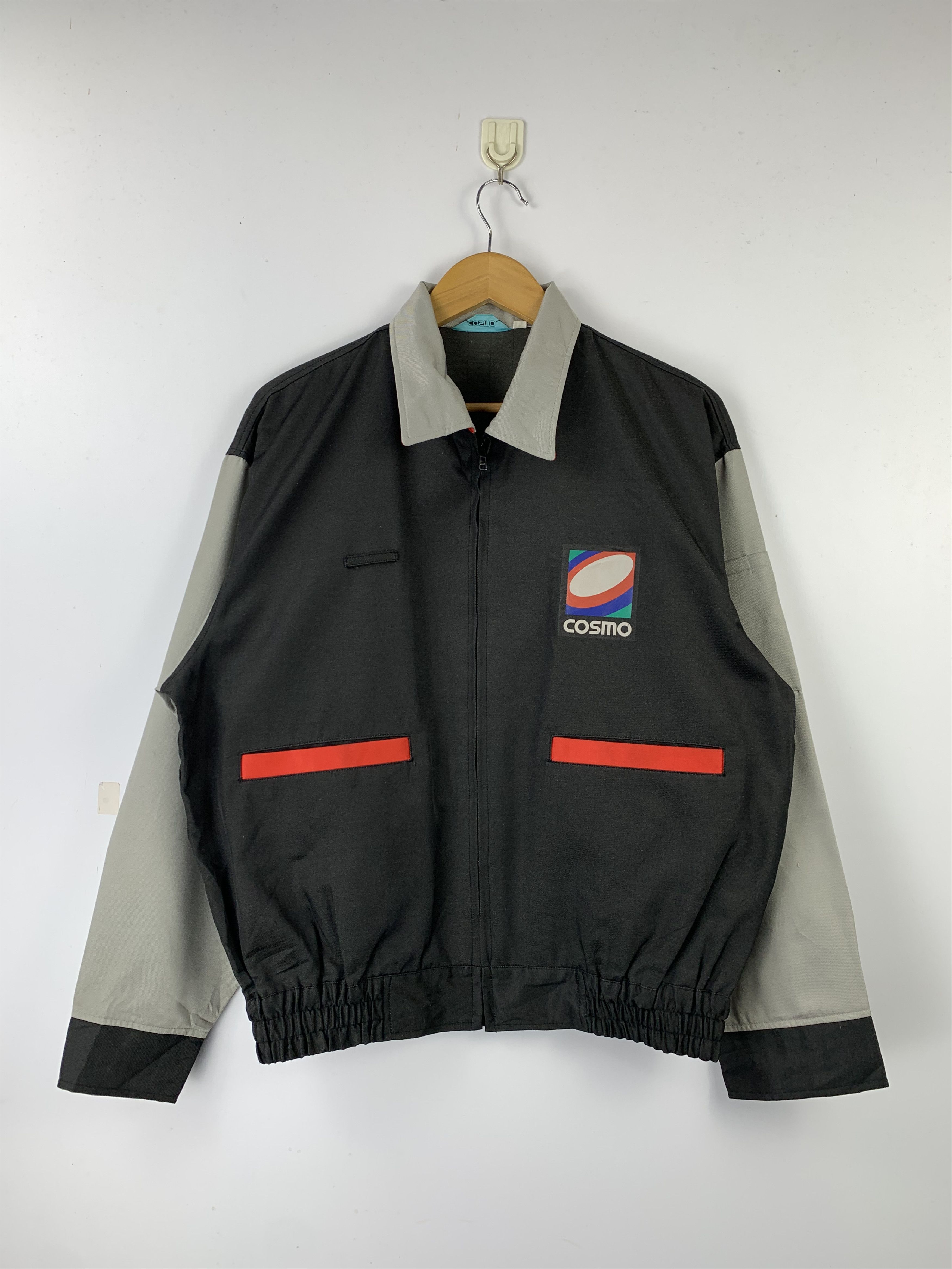 Japanese Brand Vintage Cosmo Zipper Workers Jacket J1563 Size US L / EU 52-54 / 3 - 1 Thumbnail