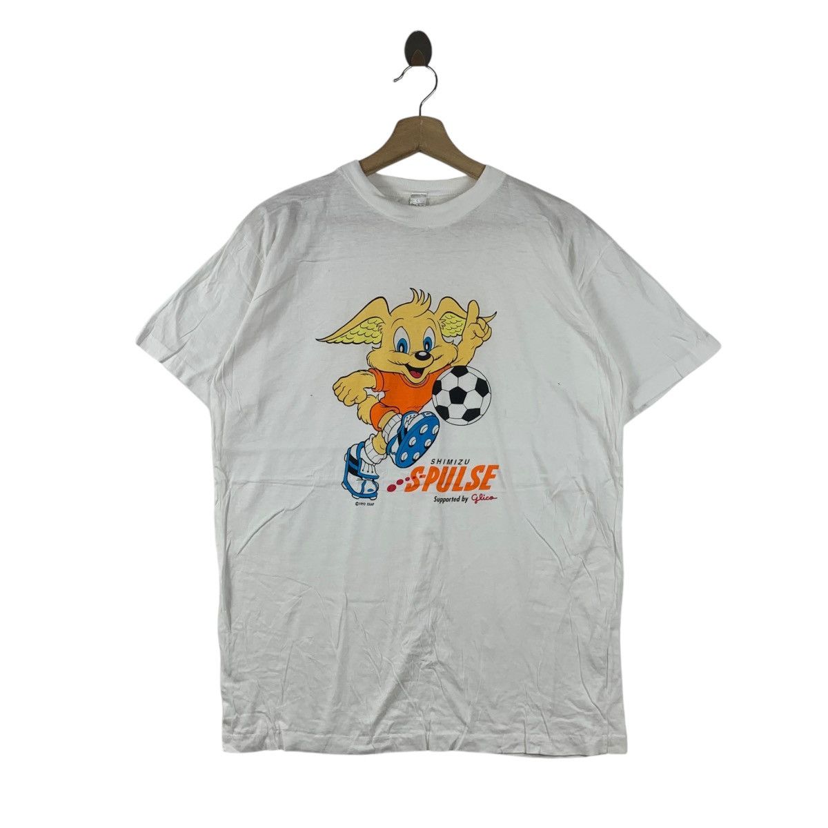 Vintage Vintage 1992 SHIMIZU S-PULSE Glico Japan Football Tee Size US L / EU 52-54 / 3 - 1 Thumbnail