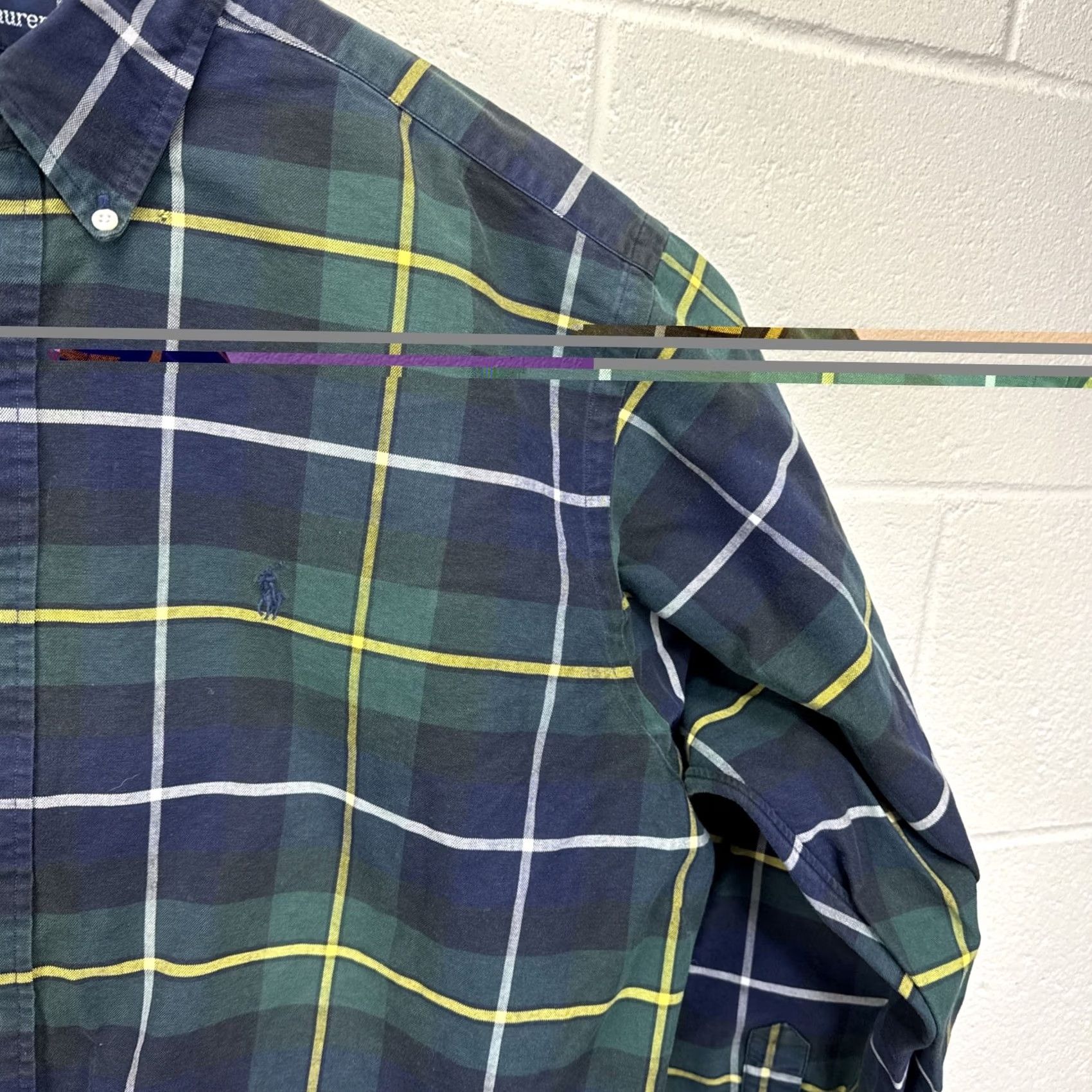 Ralph Lauren Ralph Lauren Shirt Mens Large Blue Green Plaid Button-Down Cotton Pony Logo Shirt Size US L / EU 52-54 / 3 - 5 Thumbnail