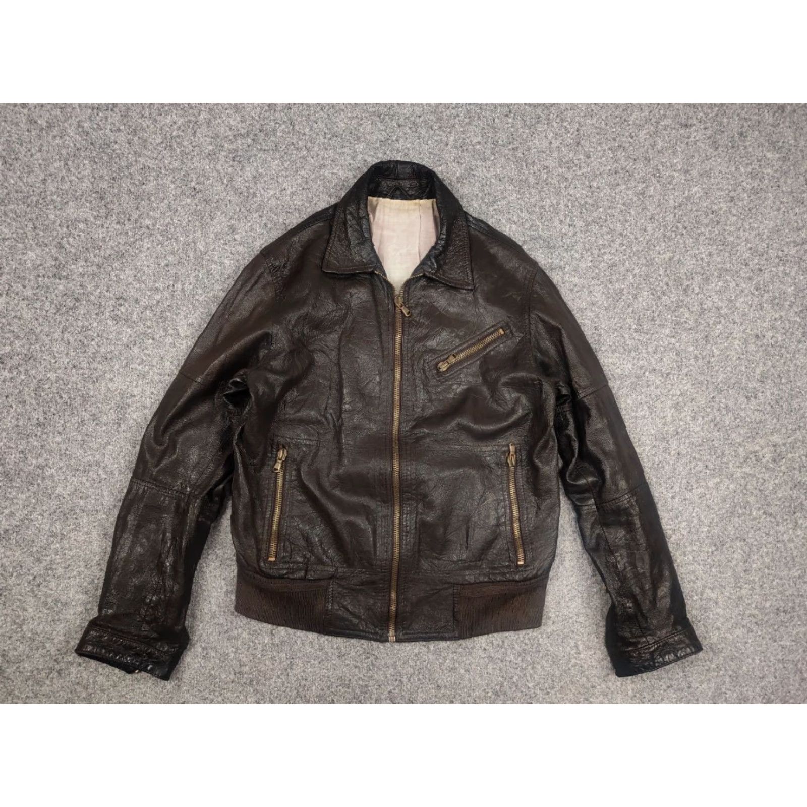 Brian Dales VINTAGE Brian Dales Dark Brown leather Zip Pocket Jacket Size US M / EU 48-50 / 2 - 5 Thumbnail