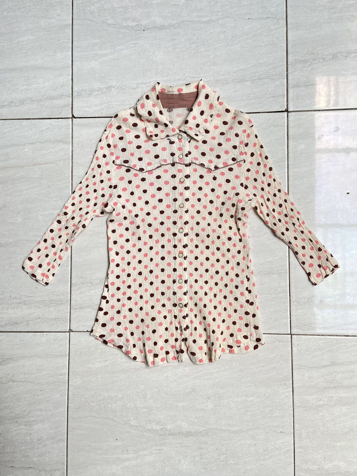 TSUMORI CHISATO Polkadot Wrinkle Shirt