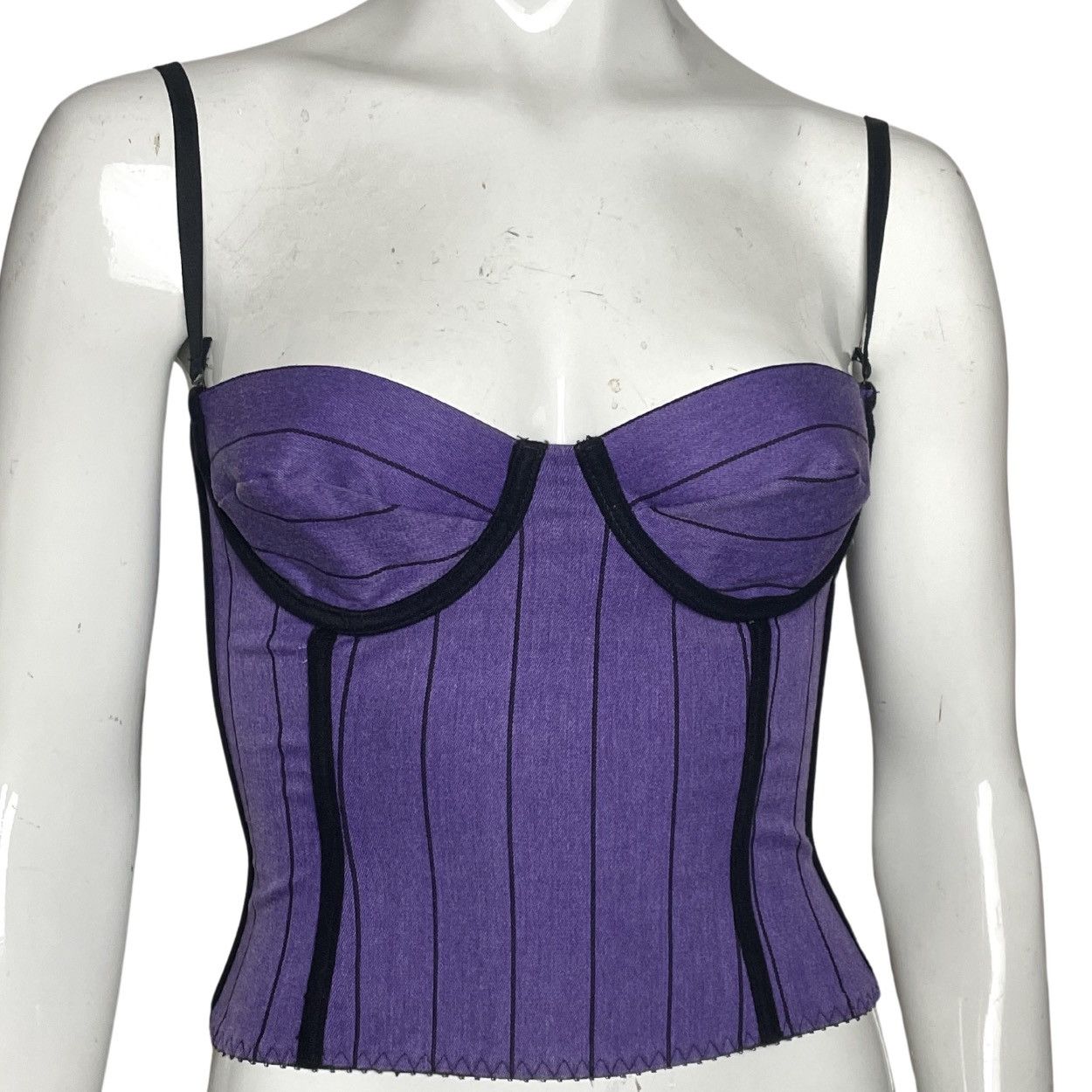 Image of Vintage 1980S Helen Storey London Purple Boned Corset Top, Women's (Size XS)