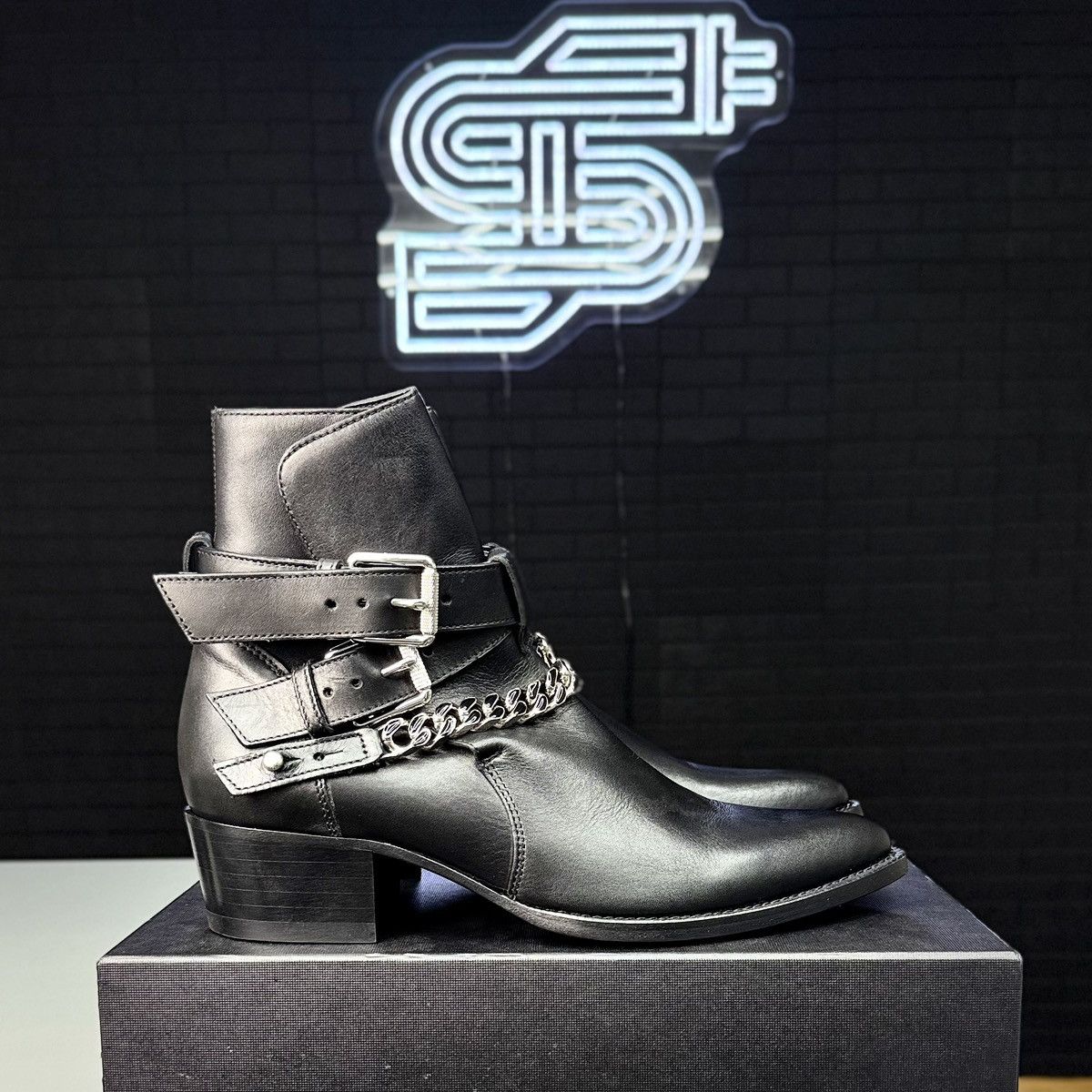 Amiri Amiri Chain Bandana Black Boot Size US 8.5 / EU 41-42 - 2 Thumbnail