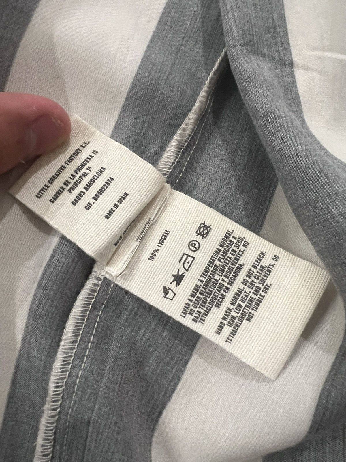 Vintage Muse Stripe Set Shirt 100% Lyocell Size XS / US 0-2 / IT 36-38 - 5 Thumbnail