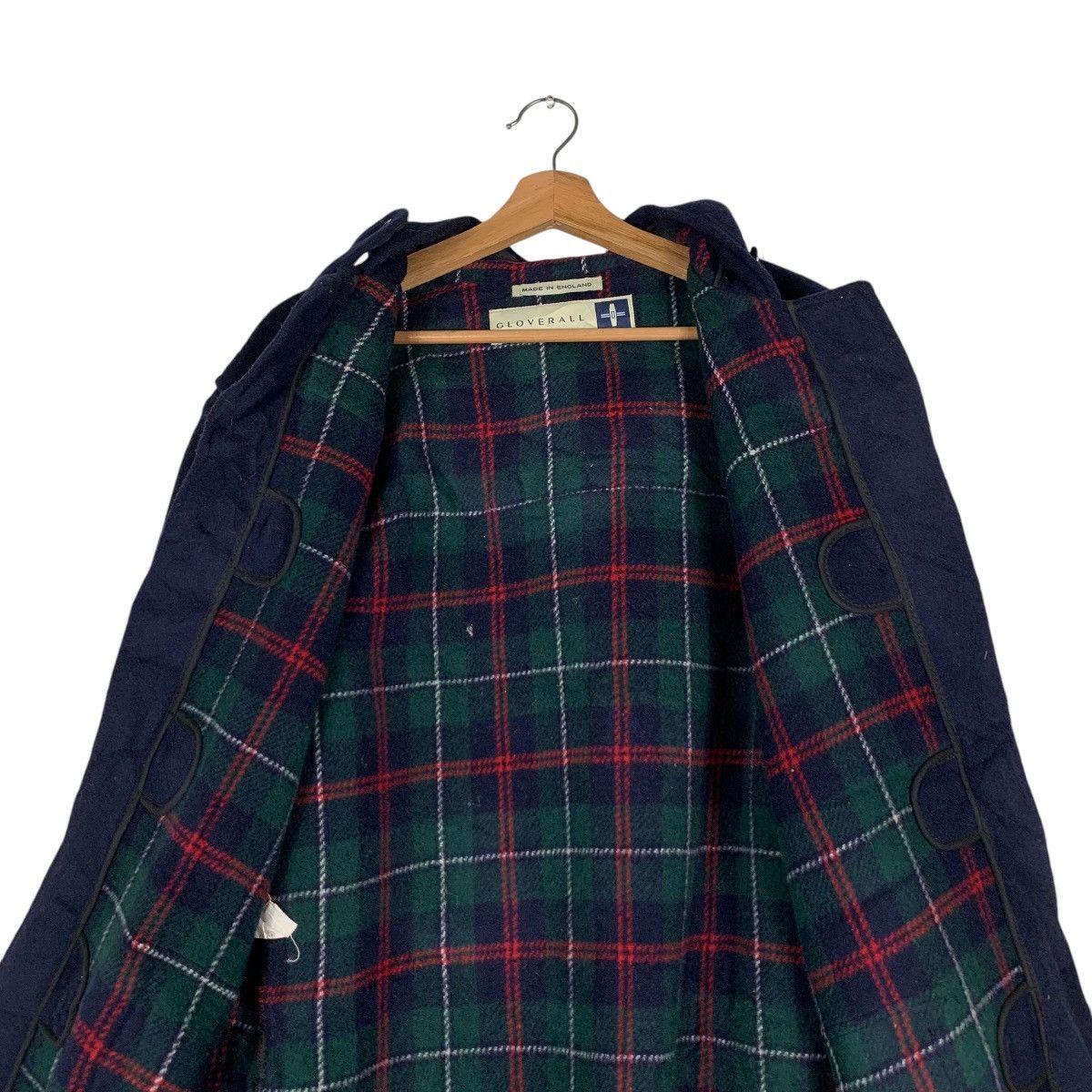 Gloverall GLOVERALL Tartan Lined Hooded Wool Long Coat #1356-C61 Size US M / EU 48-50 / 2 - 13 Thumbnail