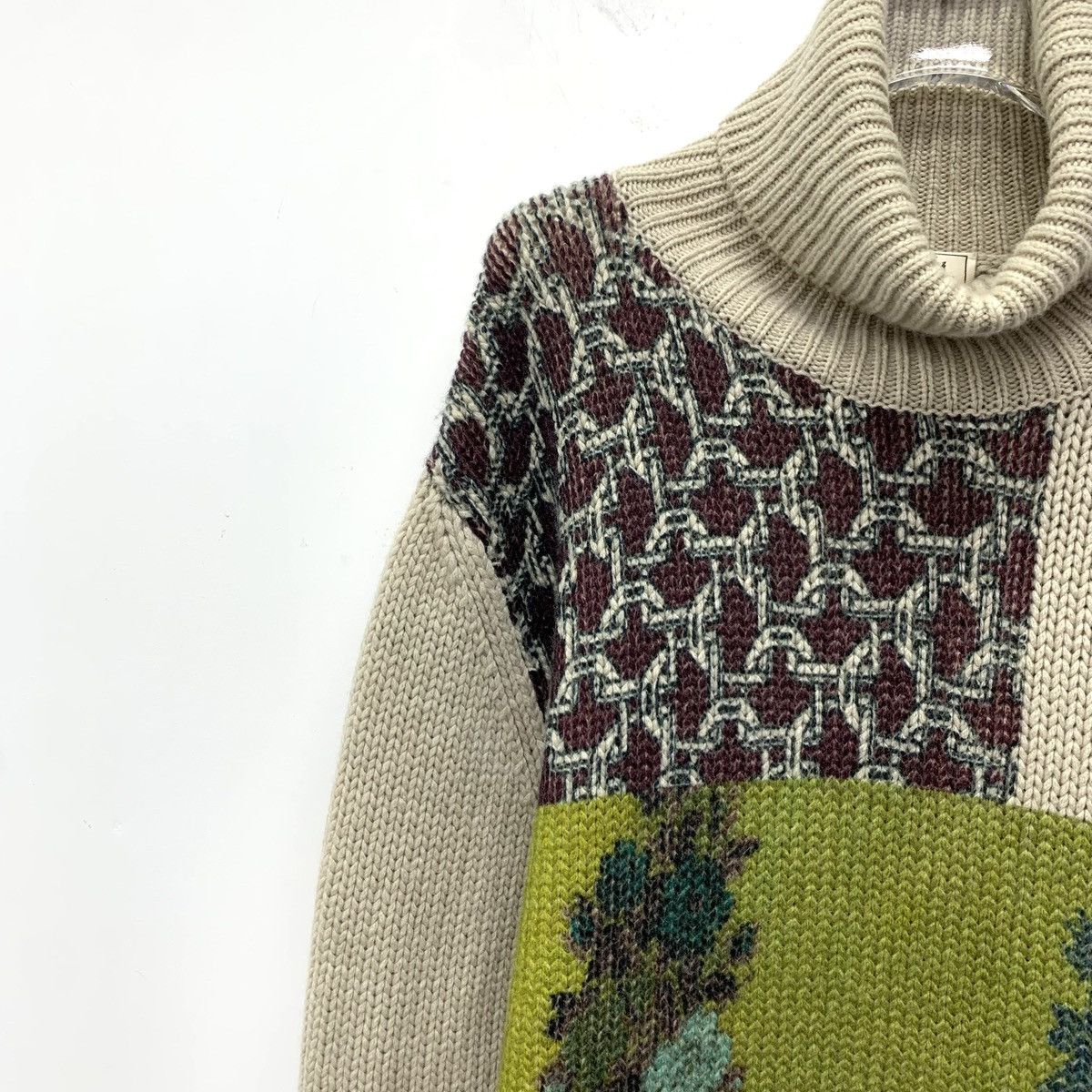 Hermes Hermes Colorblocked Cashmere Turtleneck Sweater Size L / US 10 / IT 46 - 3 Thumbnail
