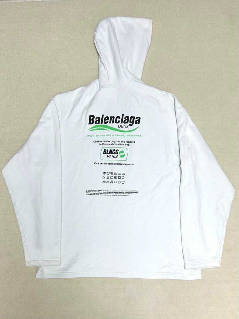 Balenciaga Balenciaga Sustainable Logo Hoodie for Men - dmc Size US XS / EU 42 / 0 - 1 Thumbnail