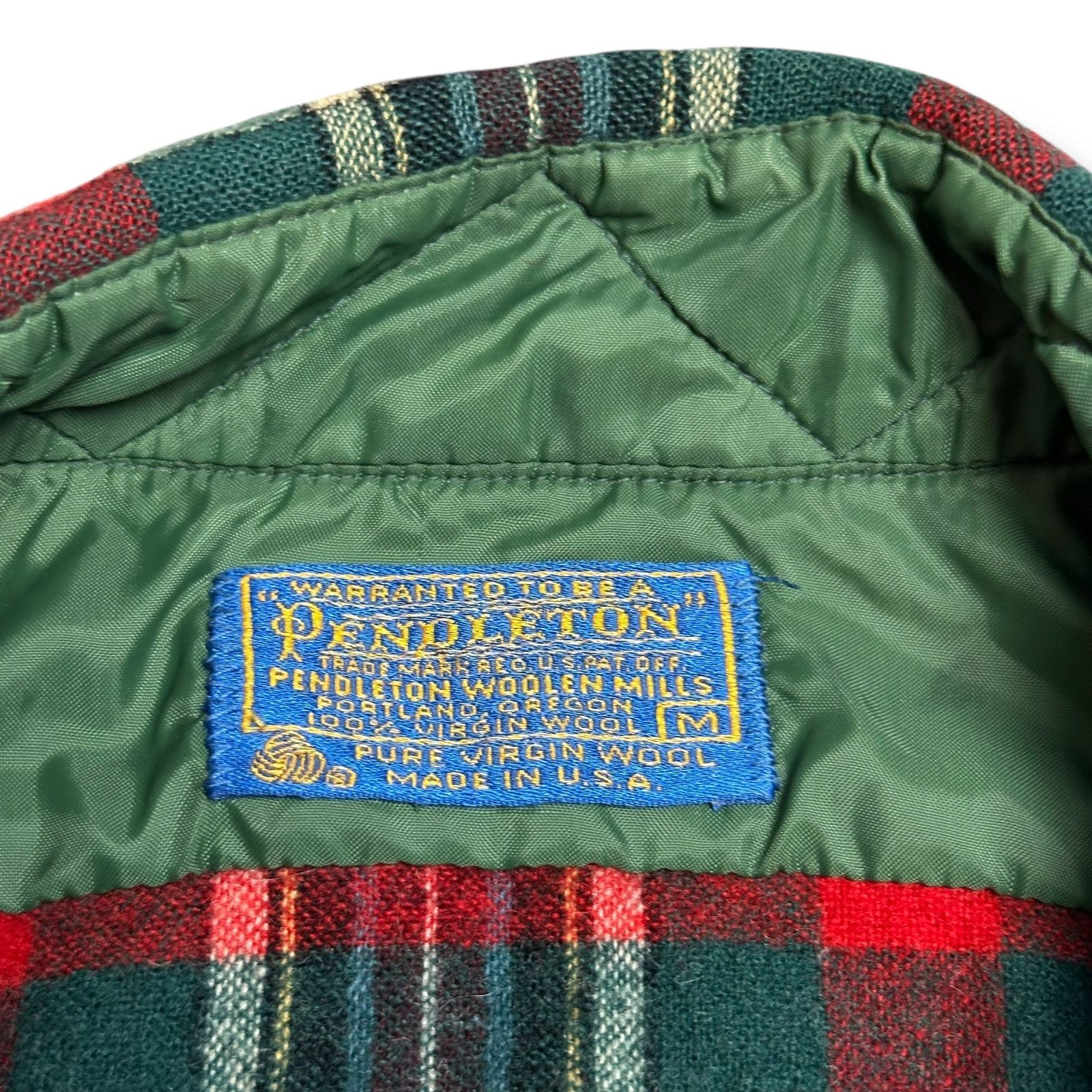 Pendleton × Vintage Vintage 60s Pendleton Red Green Plaid Wool Flannel Shirt Size US M / EU 48-50 / 2 - 4 Thumbnail