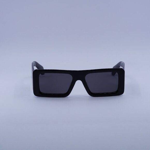 Off-White Off-White OERI140 TROY 1007 Sunglasses Black Rectangle Frame Size ONE SIZE - 3 Thumbnail