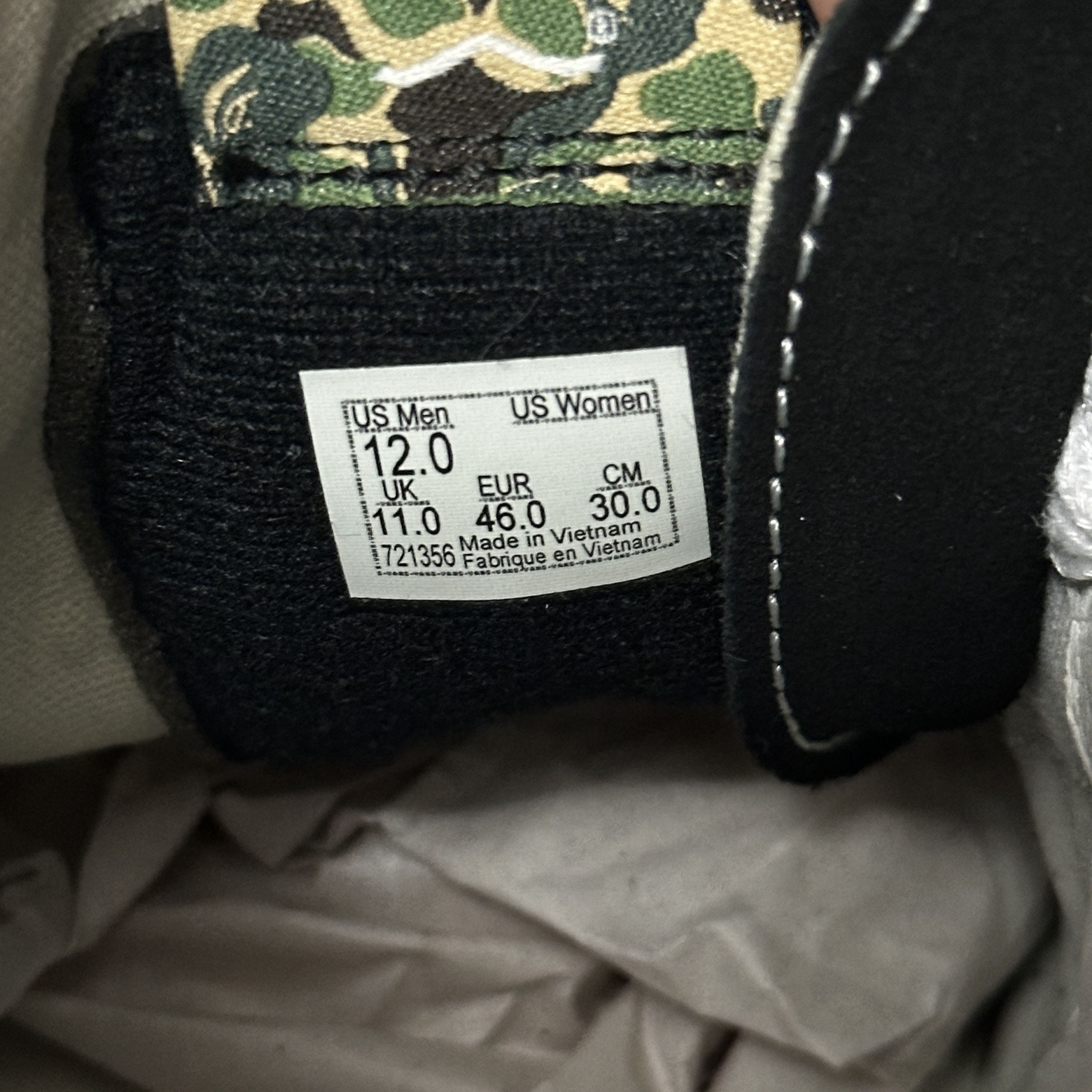 Bape × Vans Vans BAPE ABC Camo Sk8-Mid 83 Size US 12 / EU 45 - 6 Thumbnail