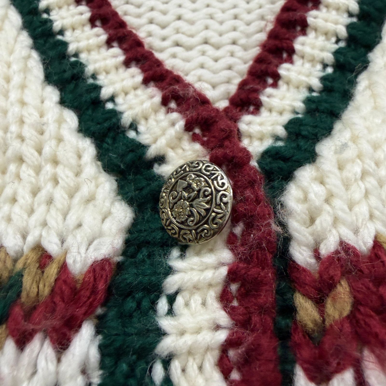 Vintage Vintage Memphis Jones Cardigan Sweater Size Medium Cream Size M / US 6-8 / IT 42-44 - 5 Thumbnail