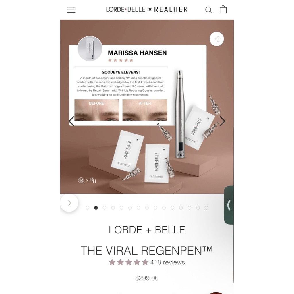 Designer NWB $299 RegenPen™ Lorde + Belle Tool + 5 Cartridges Size ONE SIZE - 10 Thumbnail
