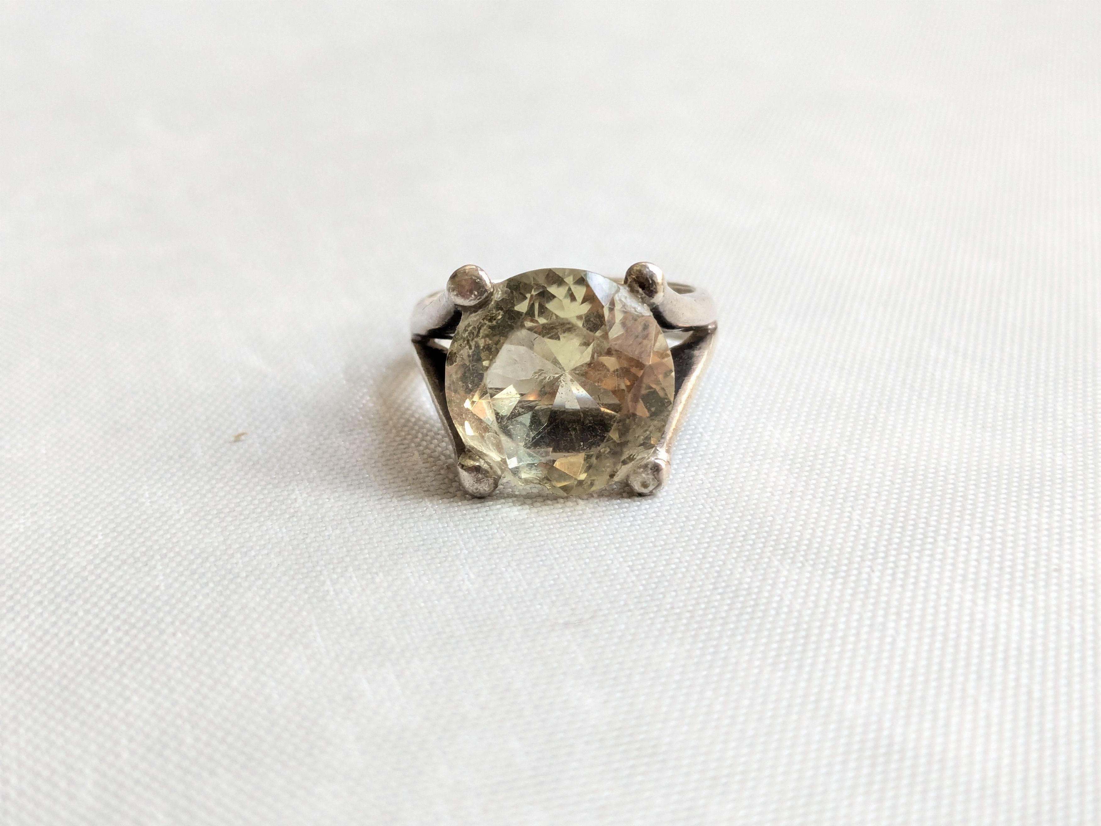 Jewelry Vintage Sterling Silver Yellow Quartz Round 7.25 Mexico Size ONE SIZE - 5 Thumbnail