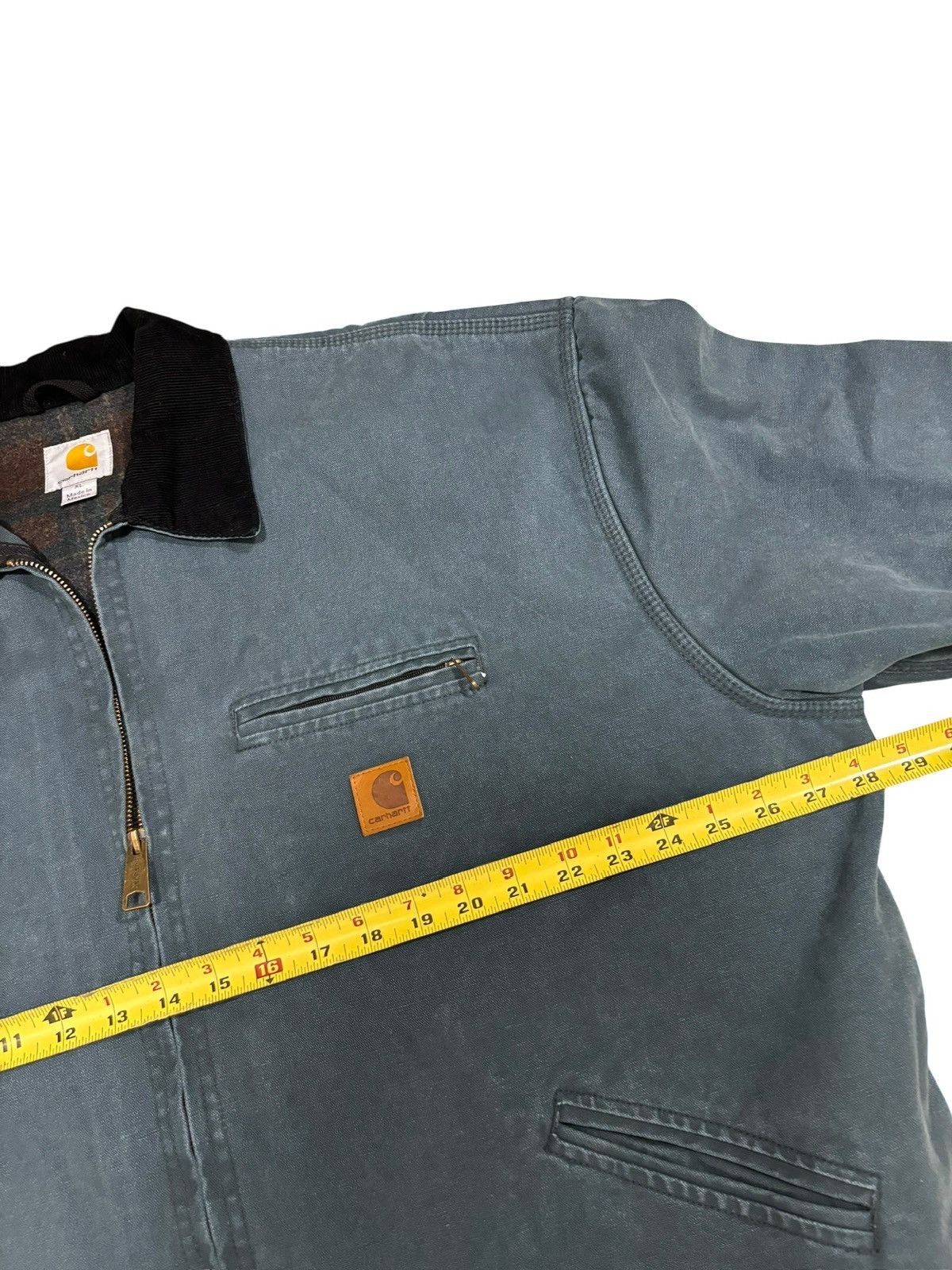 Carhartt Vintage Cahartt Blue Moss Detroit Canvas Jacket Blanket Line Size US XL / EU 56 / 4 - 11 Thumbnail