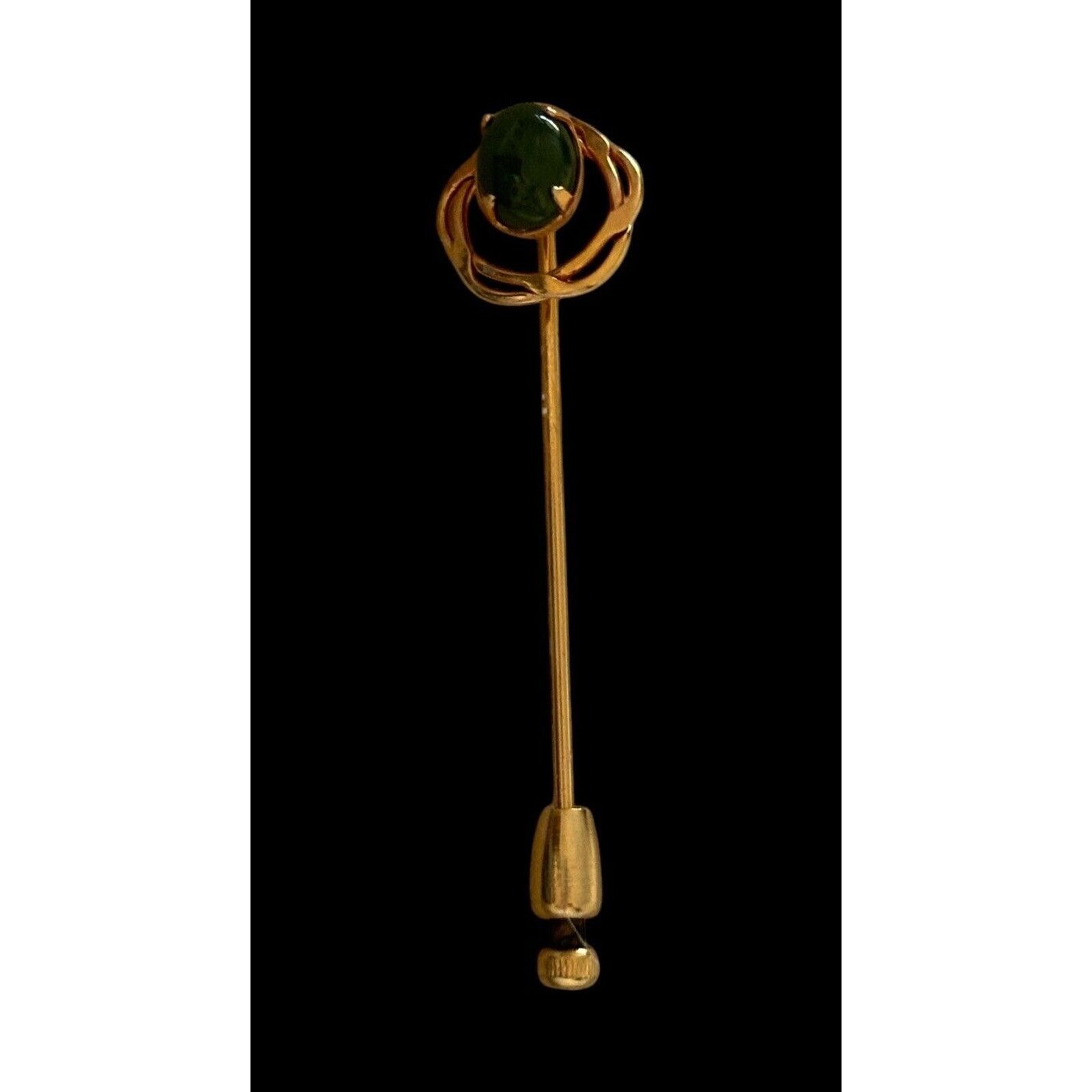 Other Arthur Pepper ART Stick Pin 1/20th 12k GF Nephrite Jade Size ONE SIZE - 5 Thumbnail