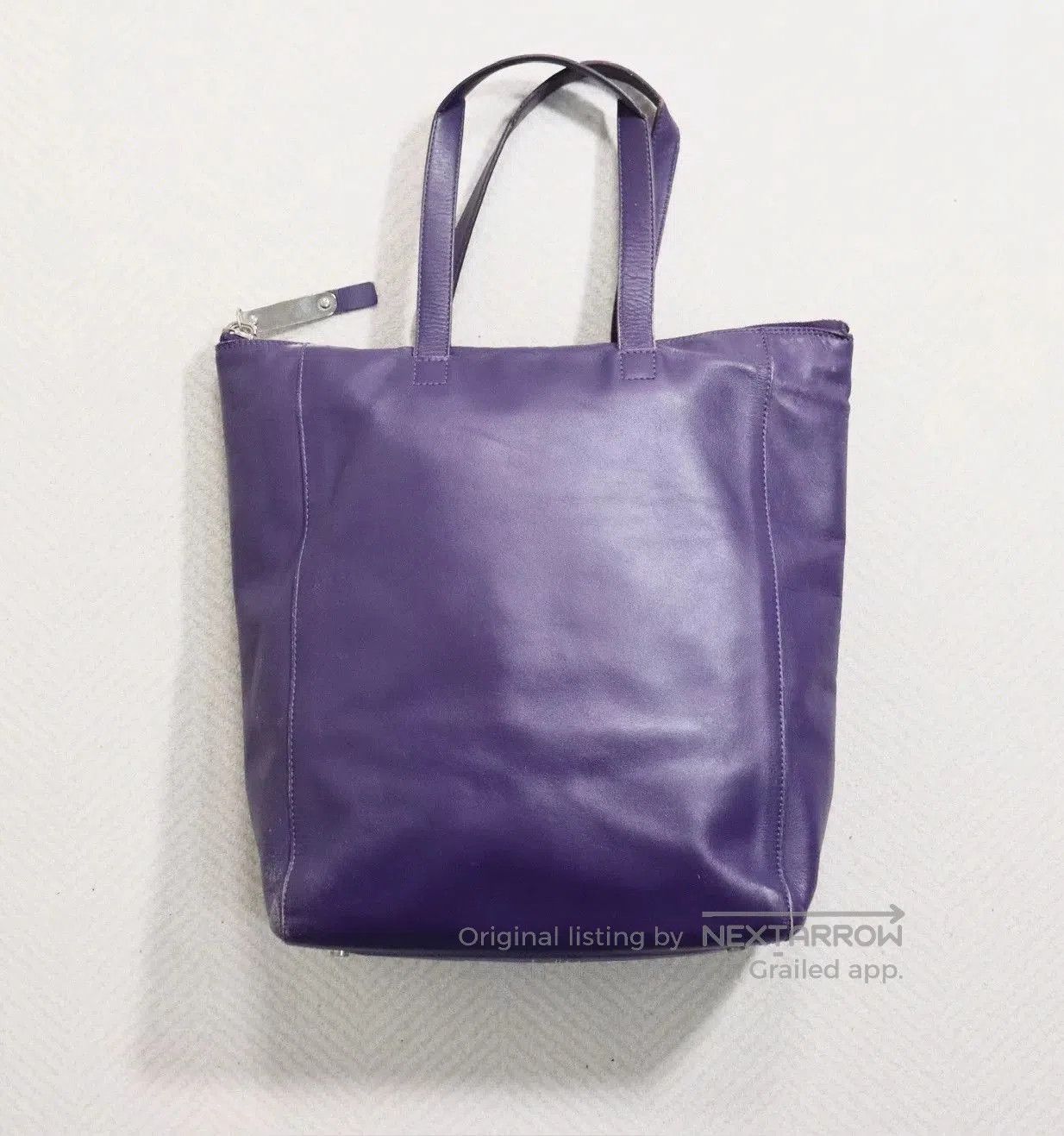 Maison Margiela Maison Margiela Purple Leather Tote Bag. Size ONE SIZE - 6 Thumbnail
