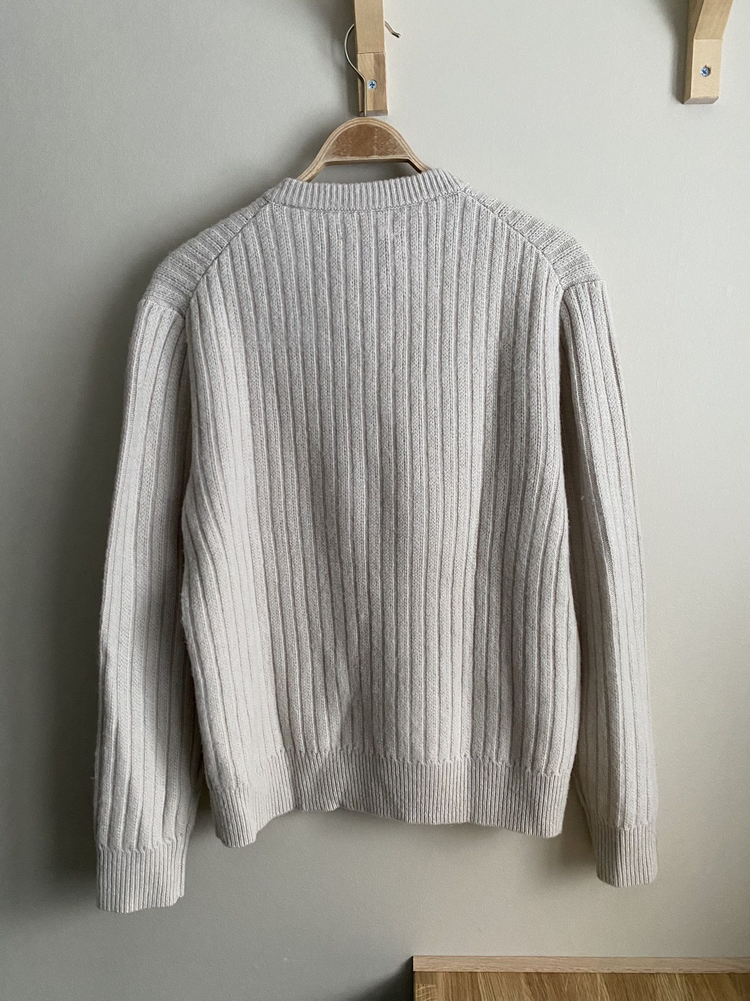 Wood Wood 48/M - Lambswool Cable V-Neck - Nature Size US M / EU 48-50 / 2 - 4 Thumbnail