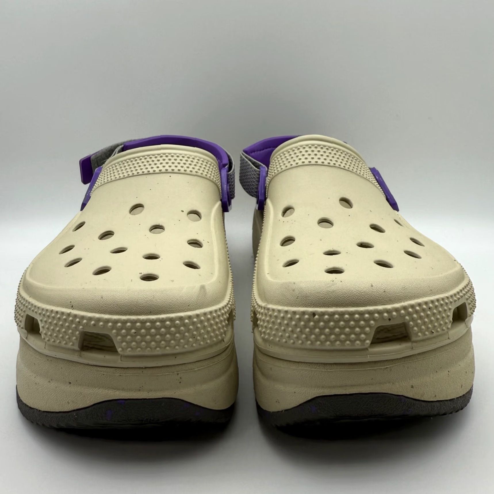 Crocs Crocs Hiker Escape Clogs Unisex Womens 10/Mens 8 Beige/Purple Platform Comfort Size US 10 / IT 40 - 3 Thumbnail