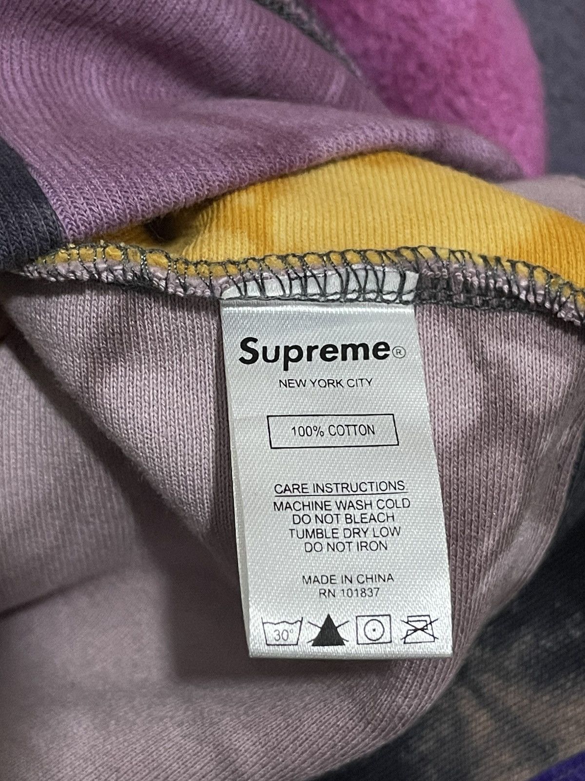 Supreme Supreme SS19 Patchwork Tie Dye Hooded Sweatshirt Medium Size US M / EU 48-50 / 2 - 11 Thumbnail
