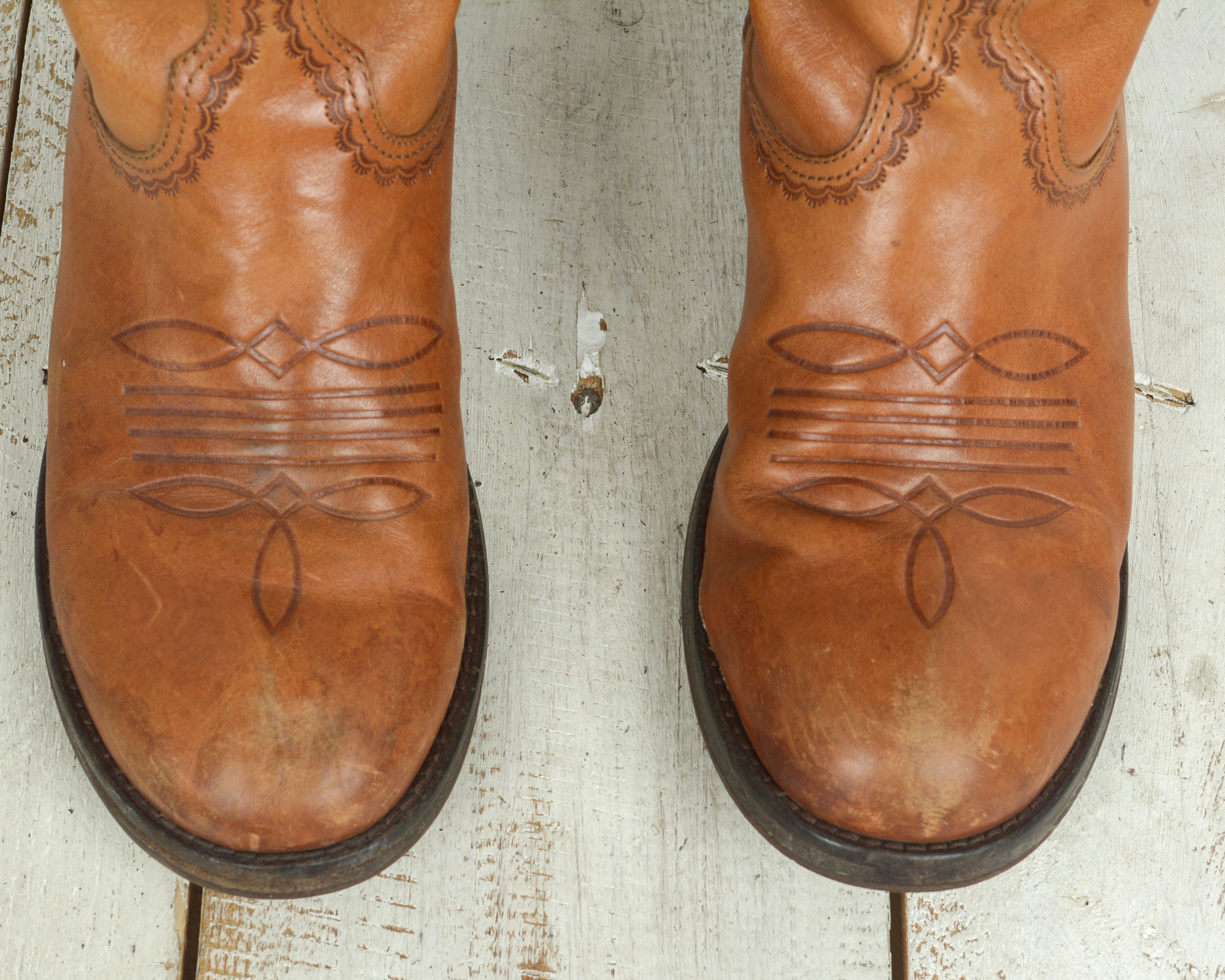 Handmade × Leather × Vintage ASK Boots Western Cowboy Pullons Eu 37 Shoes UK 4 vegetable Size US 6 / IT 36 - 6 Thumbnail