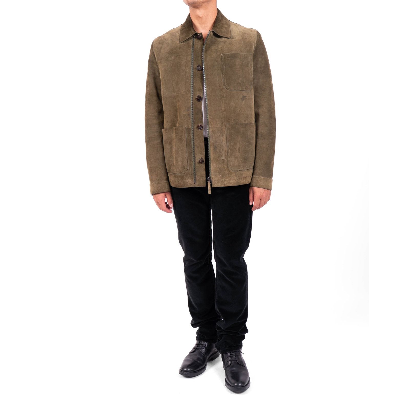 Berluti FW18 Oversized Fur Lined Jacket in Khaki Suede Size US S / EU 44-46 / 1 - 3 Thumbnail
