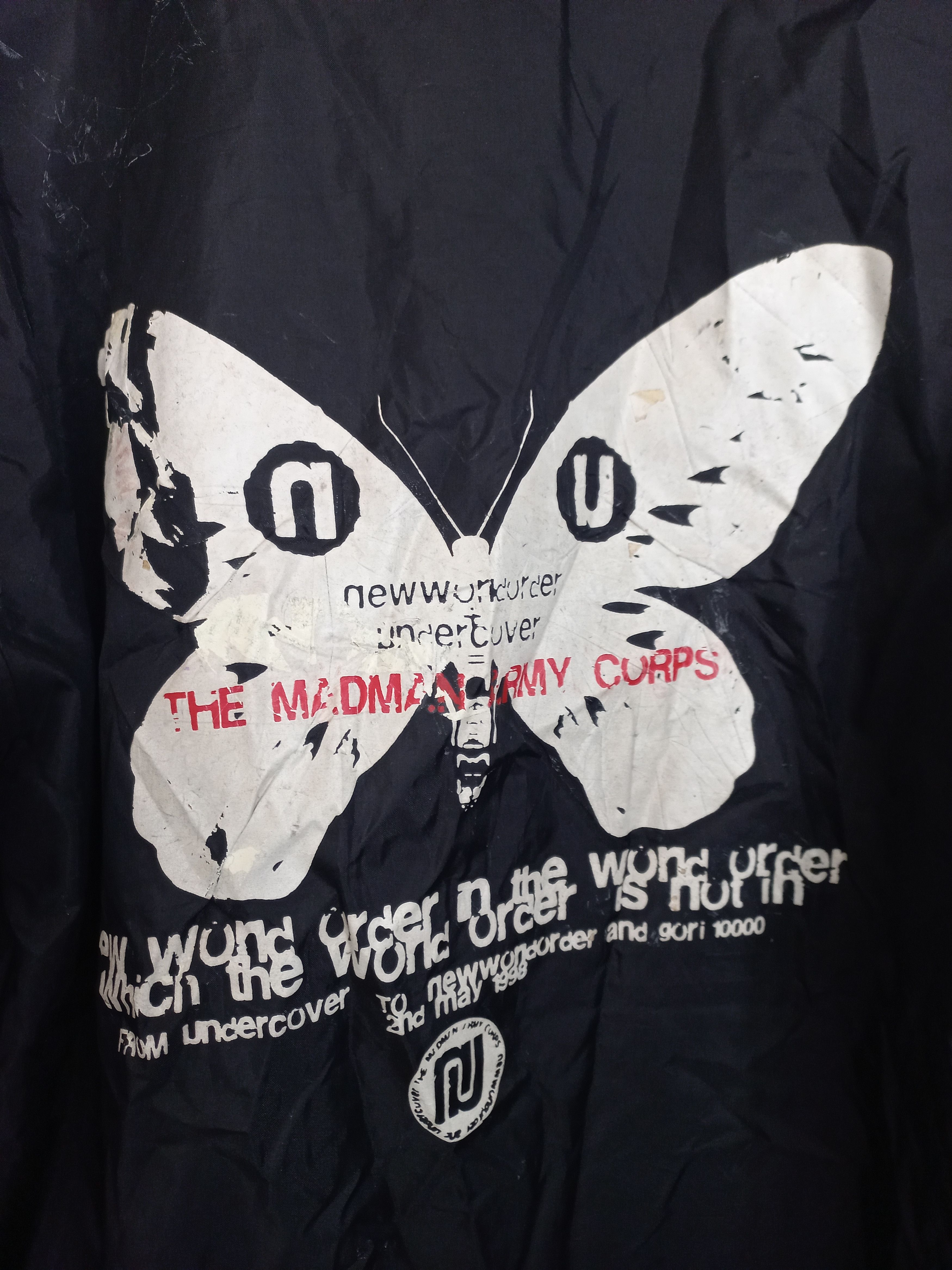 Jun Takahashi × Undercover × Vintage SS98 Undercover x New World Order ‘Butterfly’ Coach Jacket Size US M / EU 48-50 / 2 - 3 Thumbnail