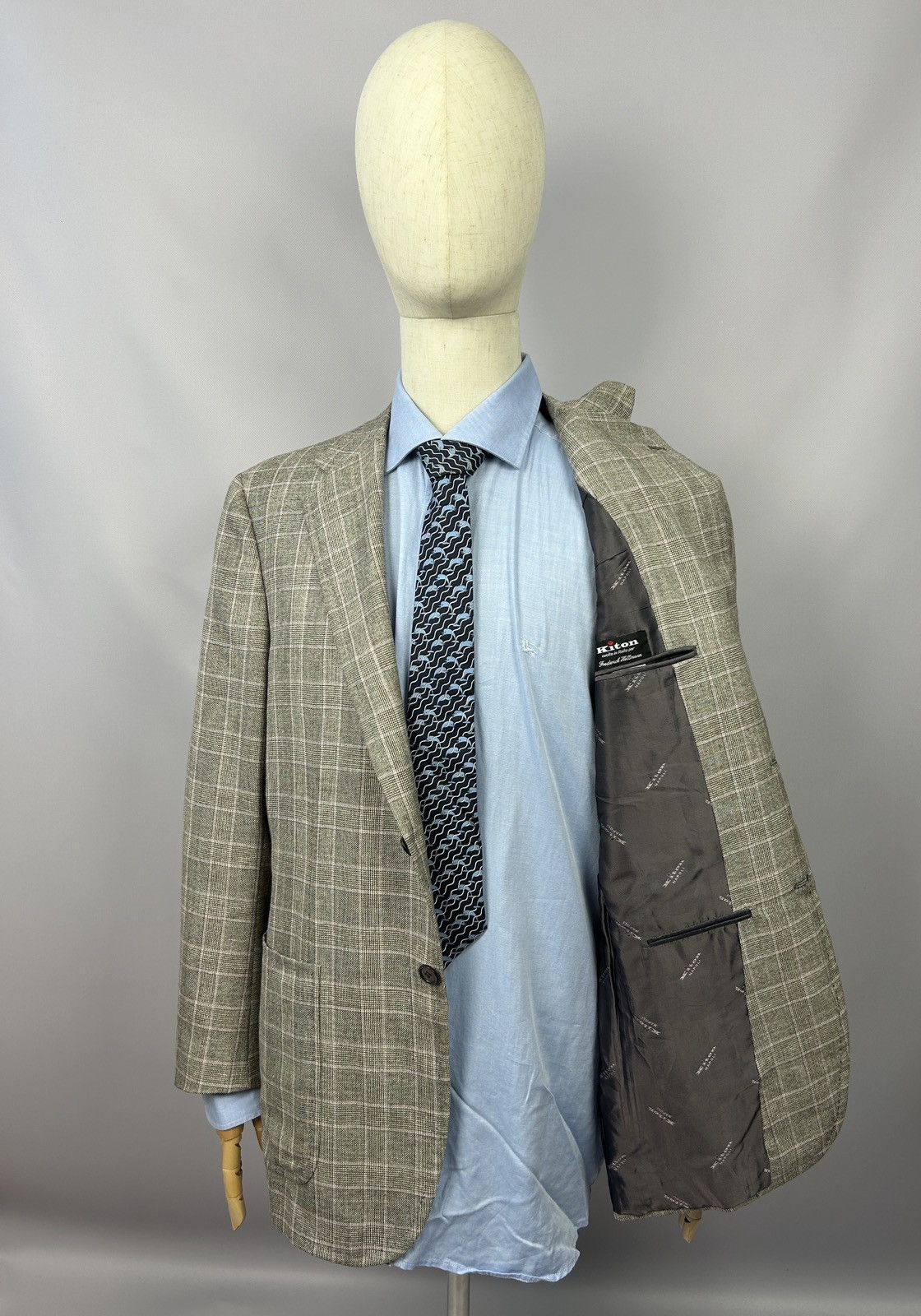 Designer × Kiton Kiton Sport Coat Cashmere Linen Silk Blazer Sz 55IT 45US/UK Size 44R - 9 Thumbnail