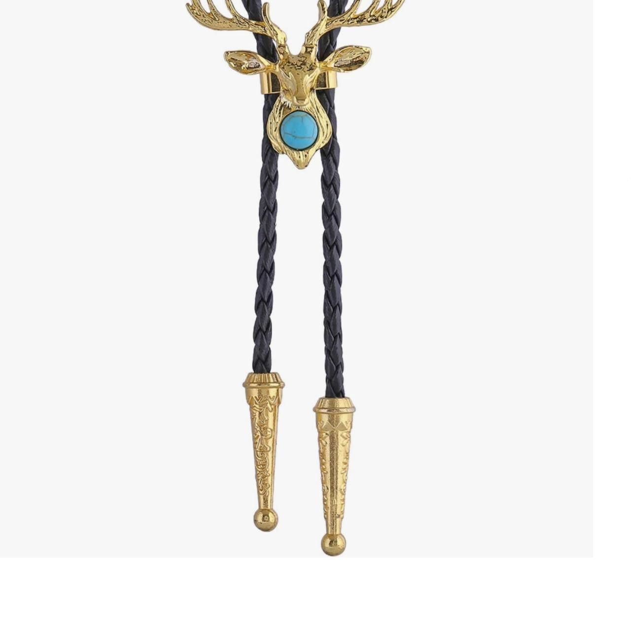 Other Turquoise Gold Bolo Tie Size ONE SIZE - 4 Thumbnail