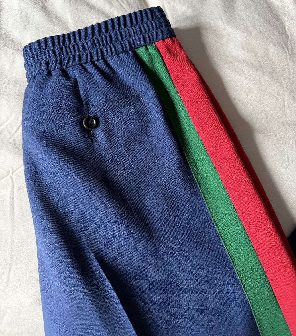 Gucci Gucci Wool Mohair Track Pants Navy w/ Web Stripe Size US 32 / EU 48 - 5 Thumbnail