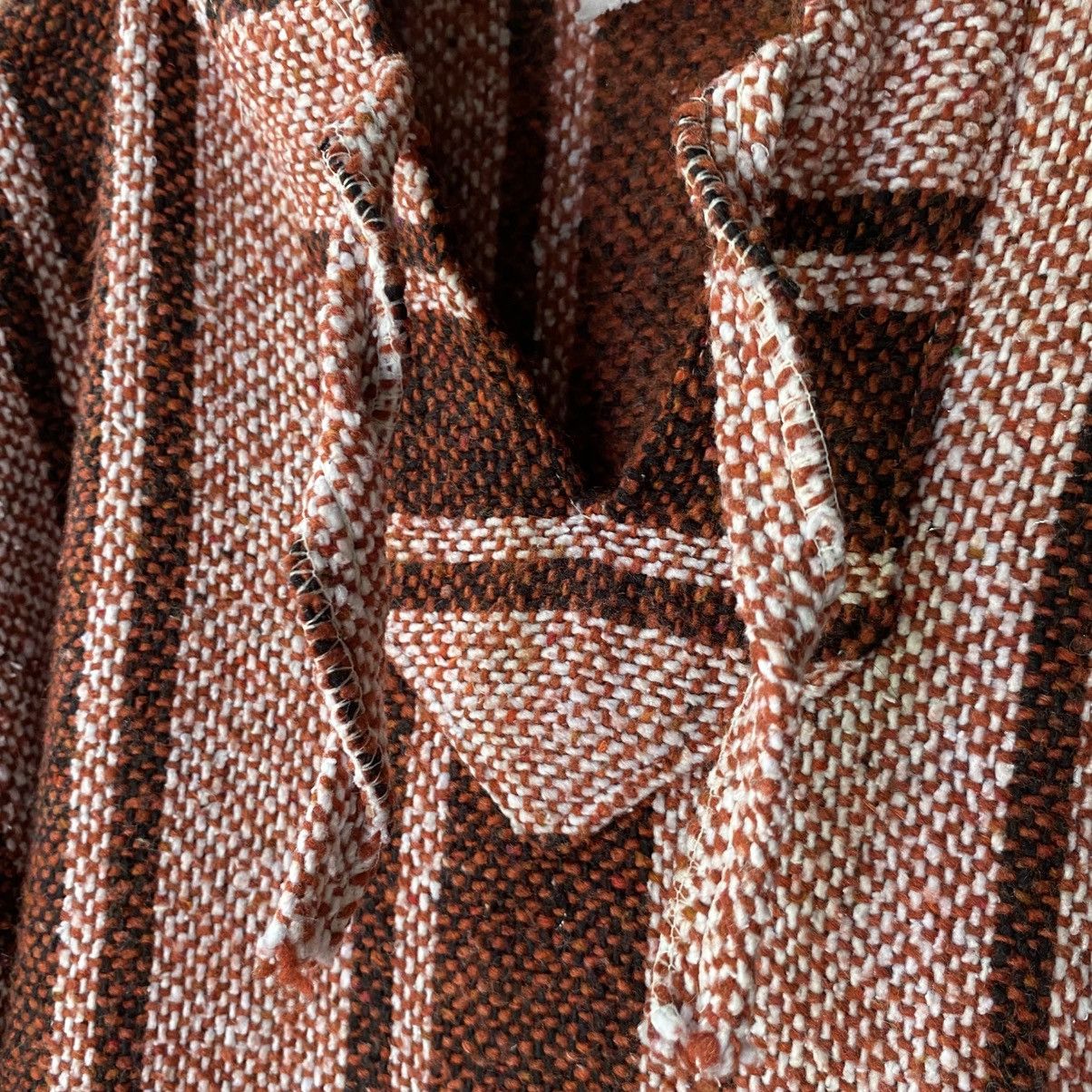 Vintage Brown & Pink Striped Baja Hoodie Size US M / EU 48-50 / 2 - 5 Thumbnail