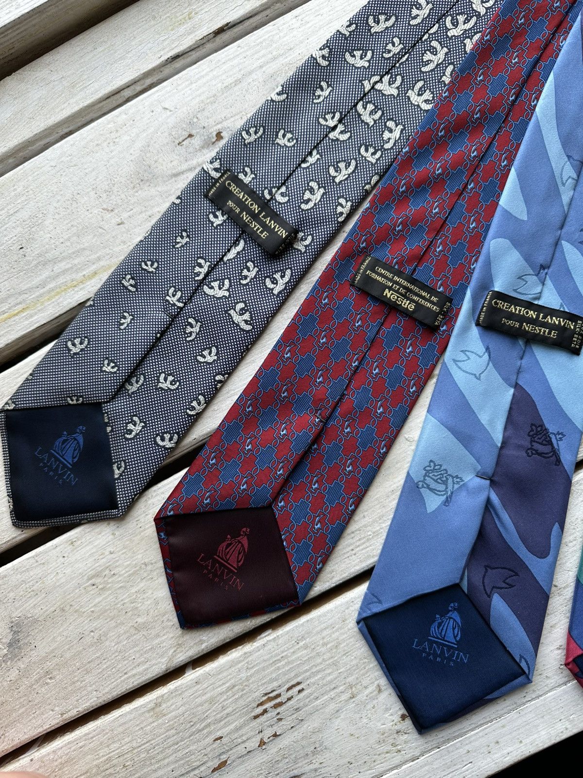 Lanvin BUNDLE 🚨 5 LANVIN LIMITED NESTLE 130years ties men vintage Size ONE SIZE - 3 Thumbnail