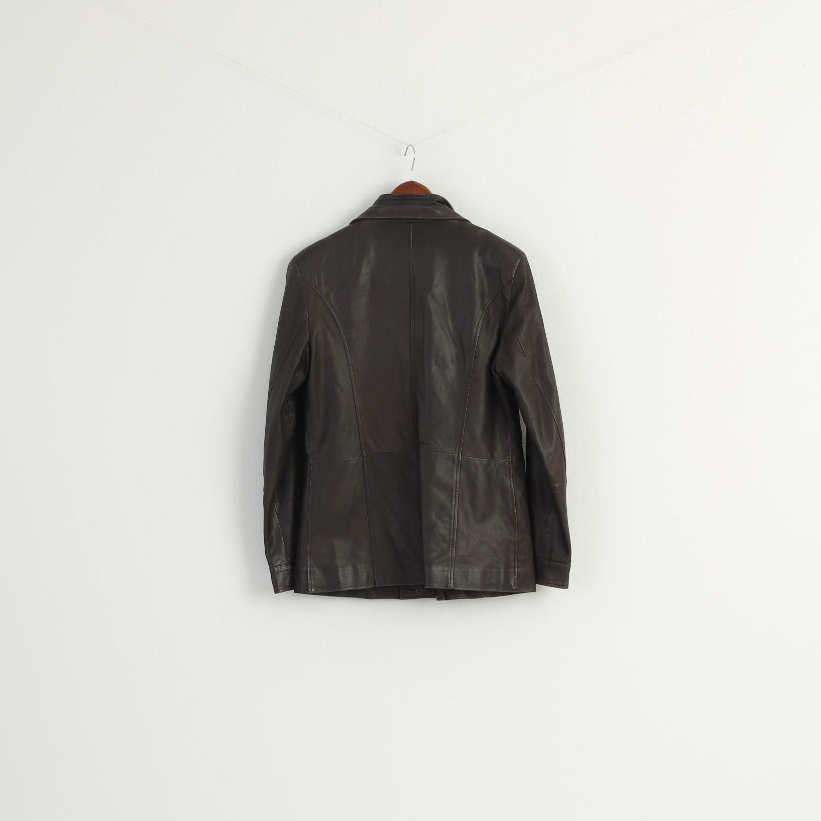 Vintage Simon B Collection Women 48 M Jacket Brown Soft Leather 8812 Size M / US 6-8 / IT 42-44 - 6 Thumbnail