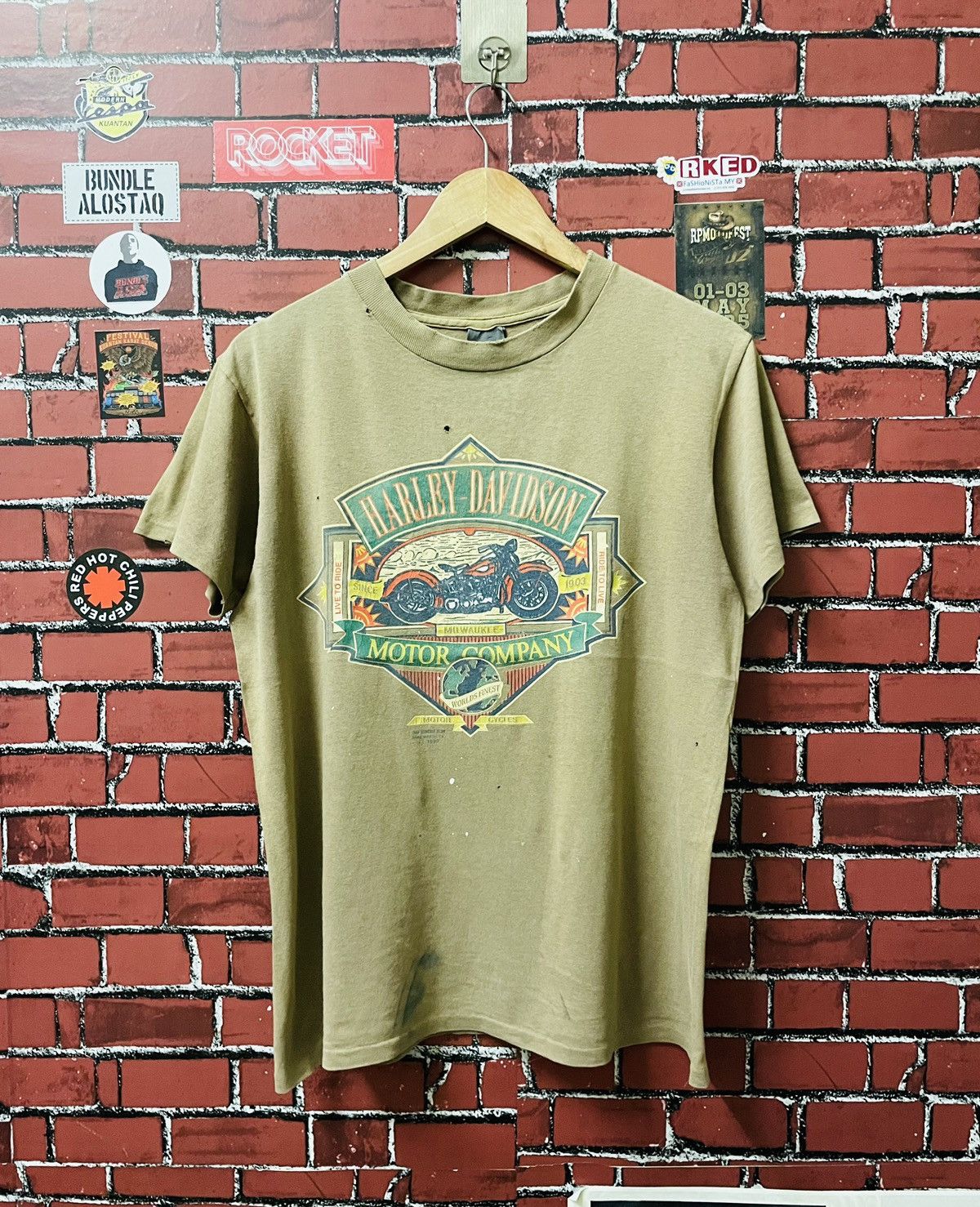 Harley Davidson VINTAGE HARLEY DAVIDSON 3D EMBLEM 90s SHIRTS Size US M / EU 48-50 / 2 - 1 Thumbnail