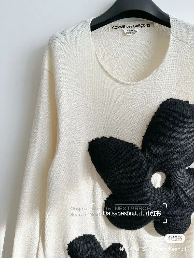 Comme des Garcons Comme Des Garcons Floral sweater knit Size XS / US 0-2 / IT 36-38 - 4 Thumbnail