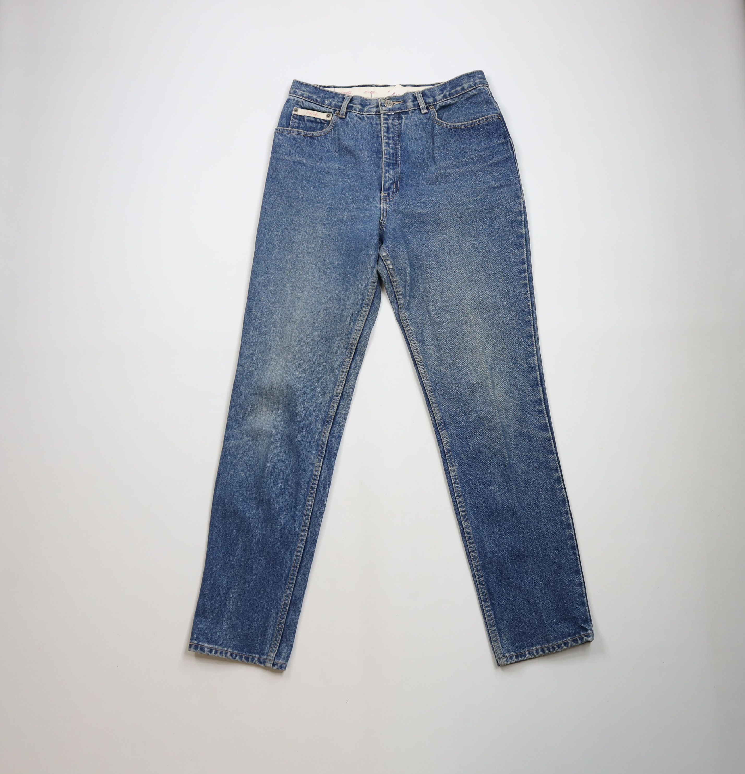 Vintage Vintage 90s Coca Cola Spell Out Straight Leg Denim Jeans Size 36" / US 14 / IT 50 - 1 Thumbnail