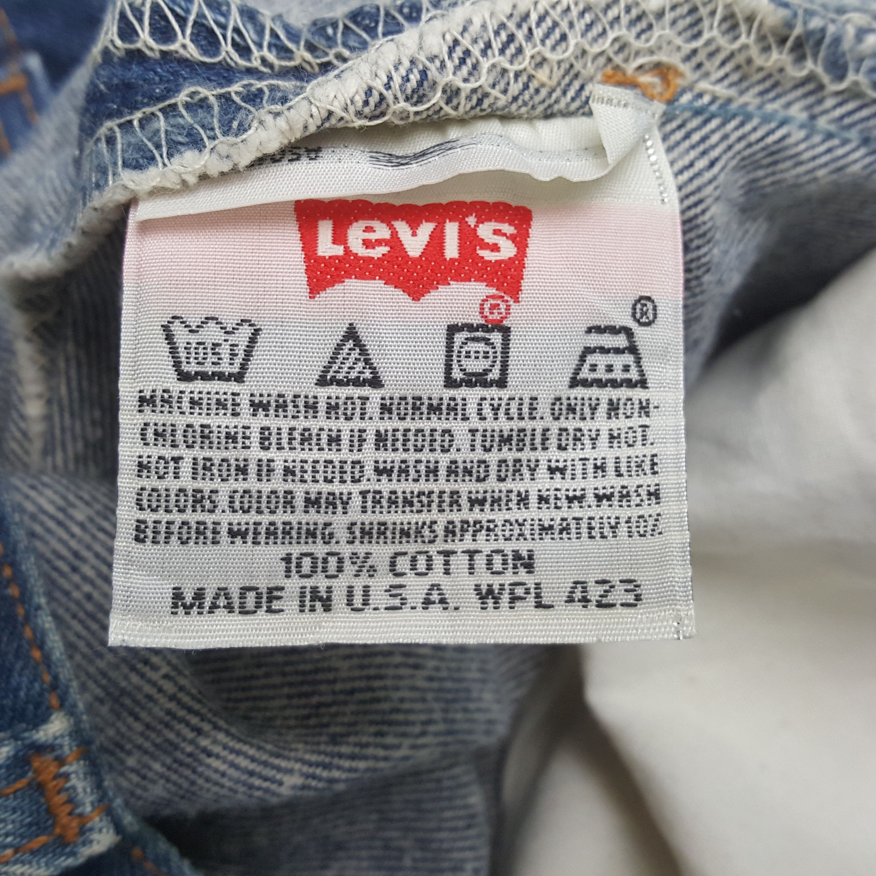 Levi's Vintage 90's Levi's 501 Sun Faded Distressed Jeans RR17 Size US 30 / EU 46 - 13 Thumbnail