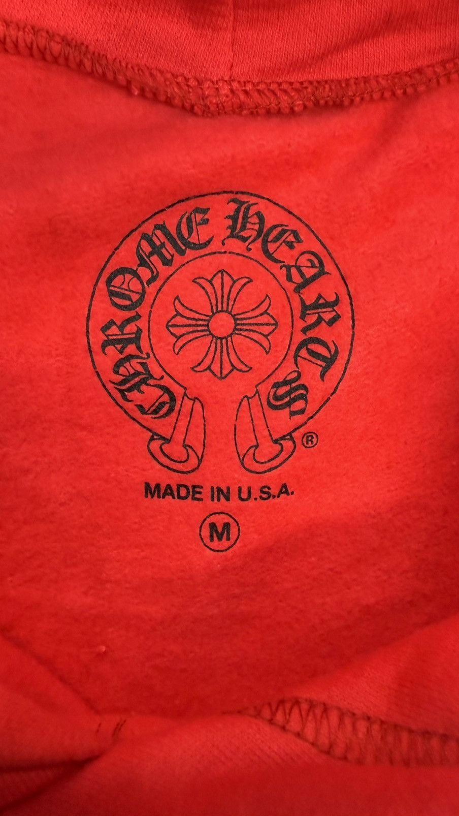 Chrome Hearts CHROME HEARTS SCROLL LOGO HOODIE 'RED' Size US M / EU 48-50 / 2 - 8 Thumbnail