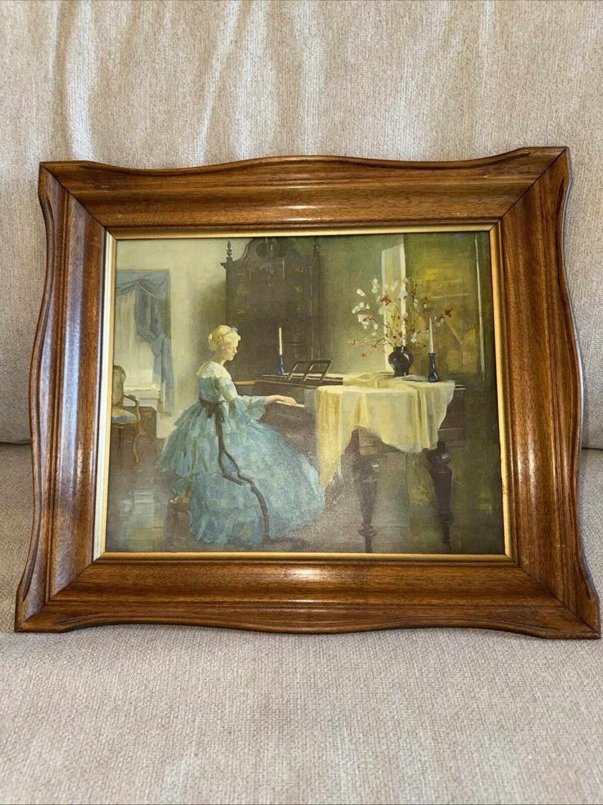 Other Marguerite Stuber Pearson Framed Litho Lady Playing Piano Size ONE SIZE - 1 Thumbnail