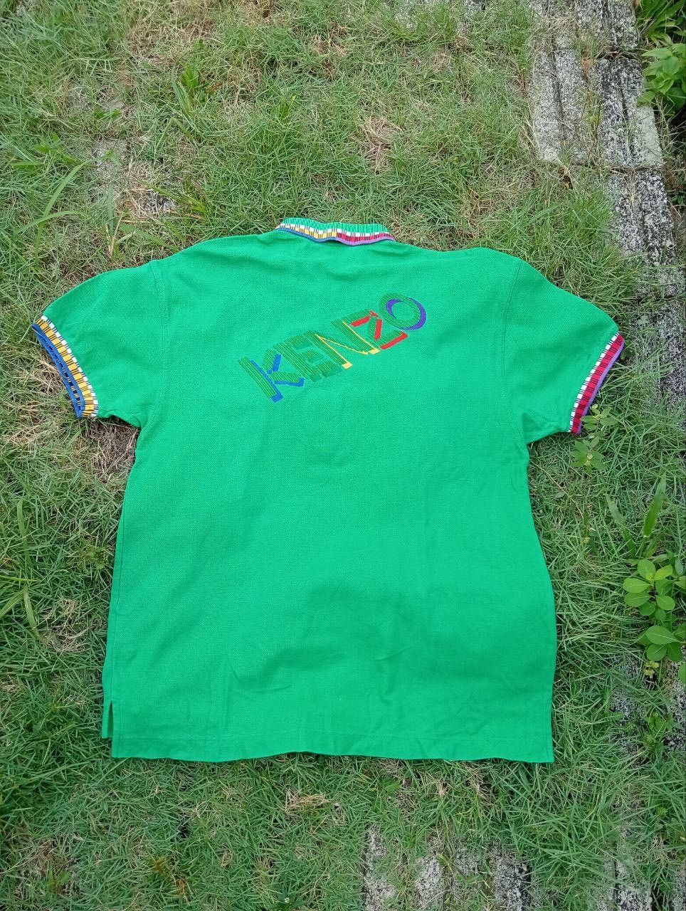 Vintage Kenzo Embroidery SpellOut Big Logo Polo