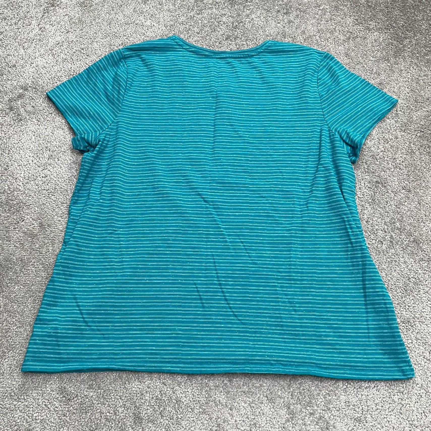 Croft & Barrow Croft & Barrow The Classic Tee Womens XL Blue Striped Crew Neck Casual T-Shirt Size XL / US 12-14 / IT 48-50 - 2 Thumbnail